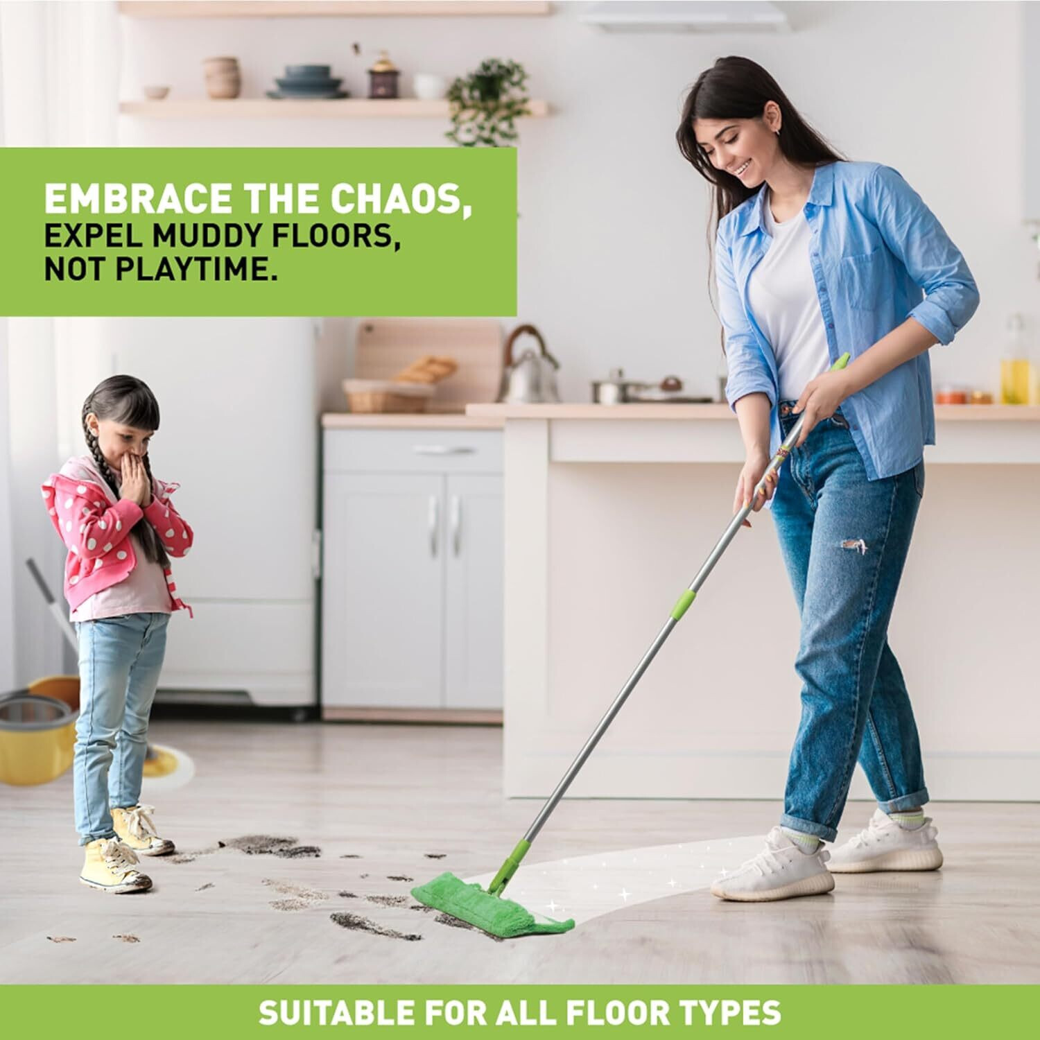 Image of Scotch-Brite Multi-purpose Microfiber for Dry & Wet Cleaning Flat Mop