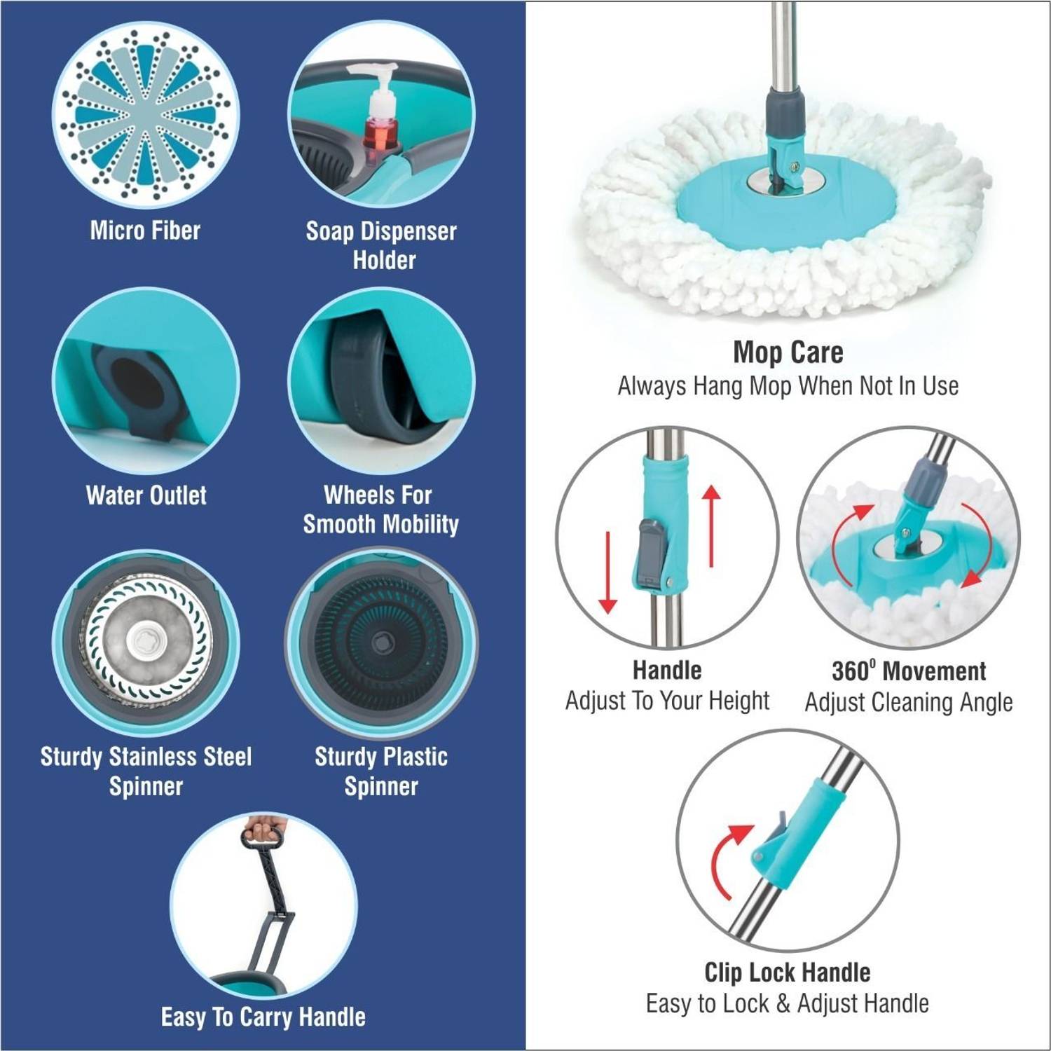 Flipkart SmartBuy 360 Cleaning Mop Set - Image 3