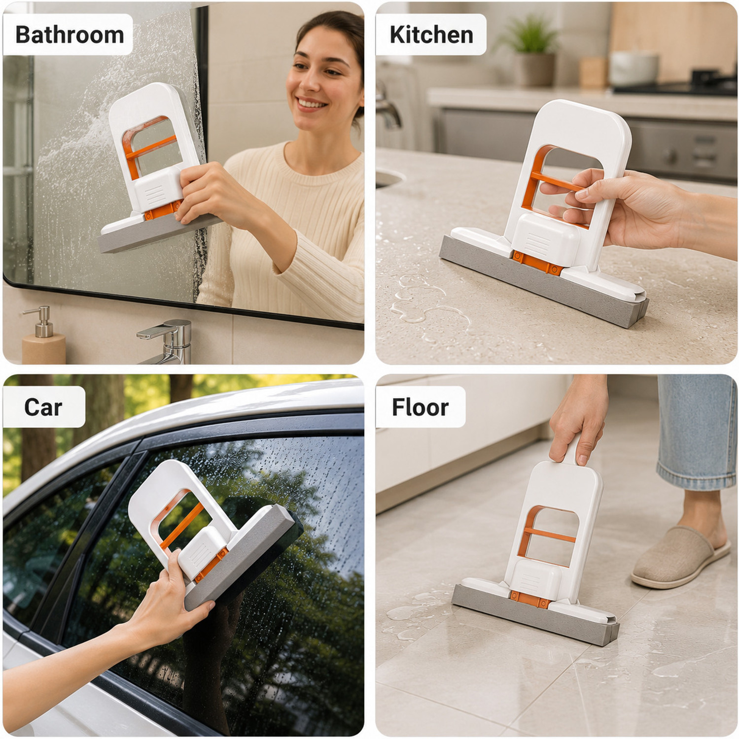 Image of Grafite Mini Foldable Desktop Mop Kitchen, Bathroom, Glass, Windows, Cars Wet & Dry Mop Dust Mop