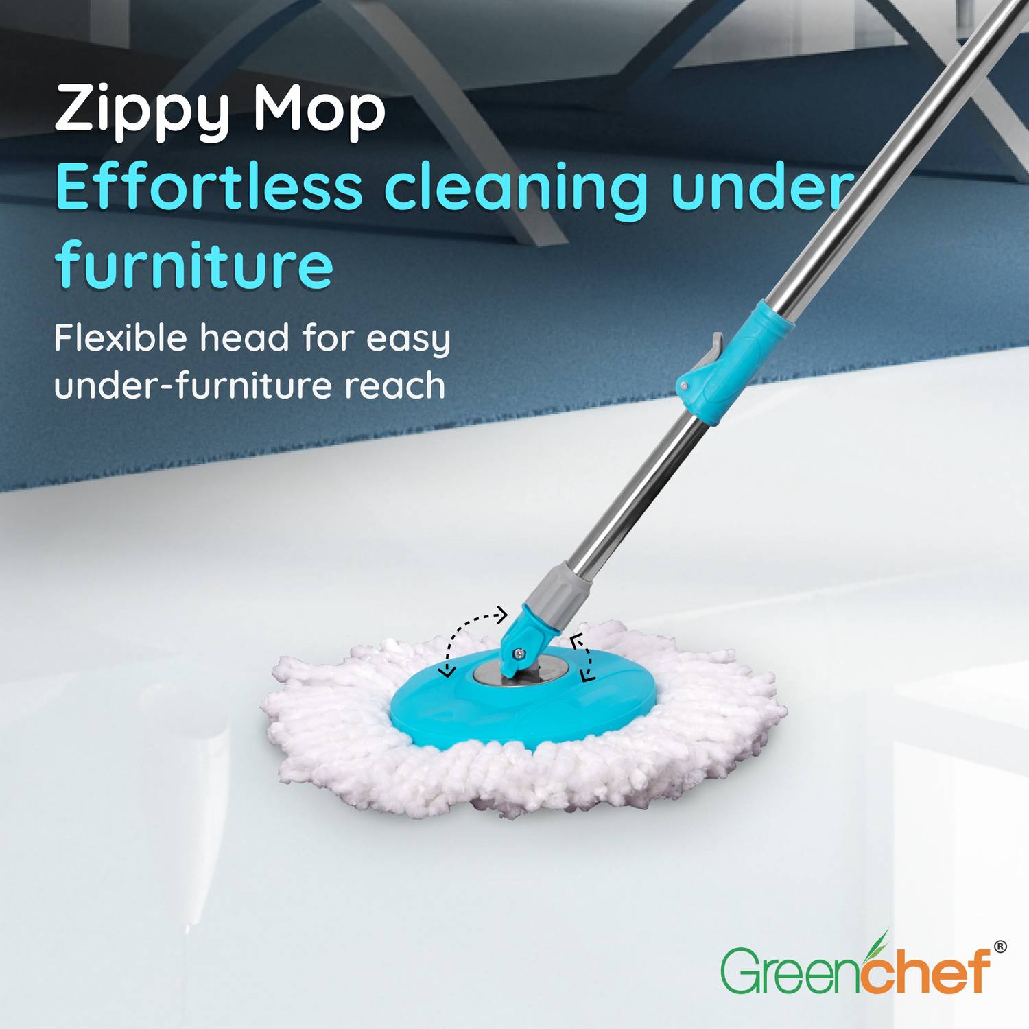 Greenchef Zippy 360 Degree Super Spin Mop Set Price in India - Buy