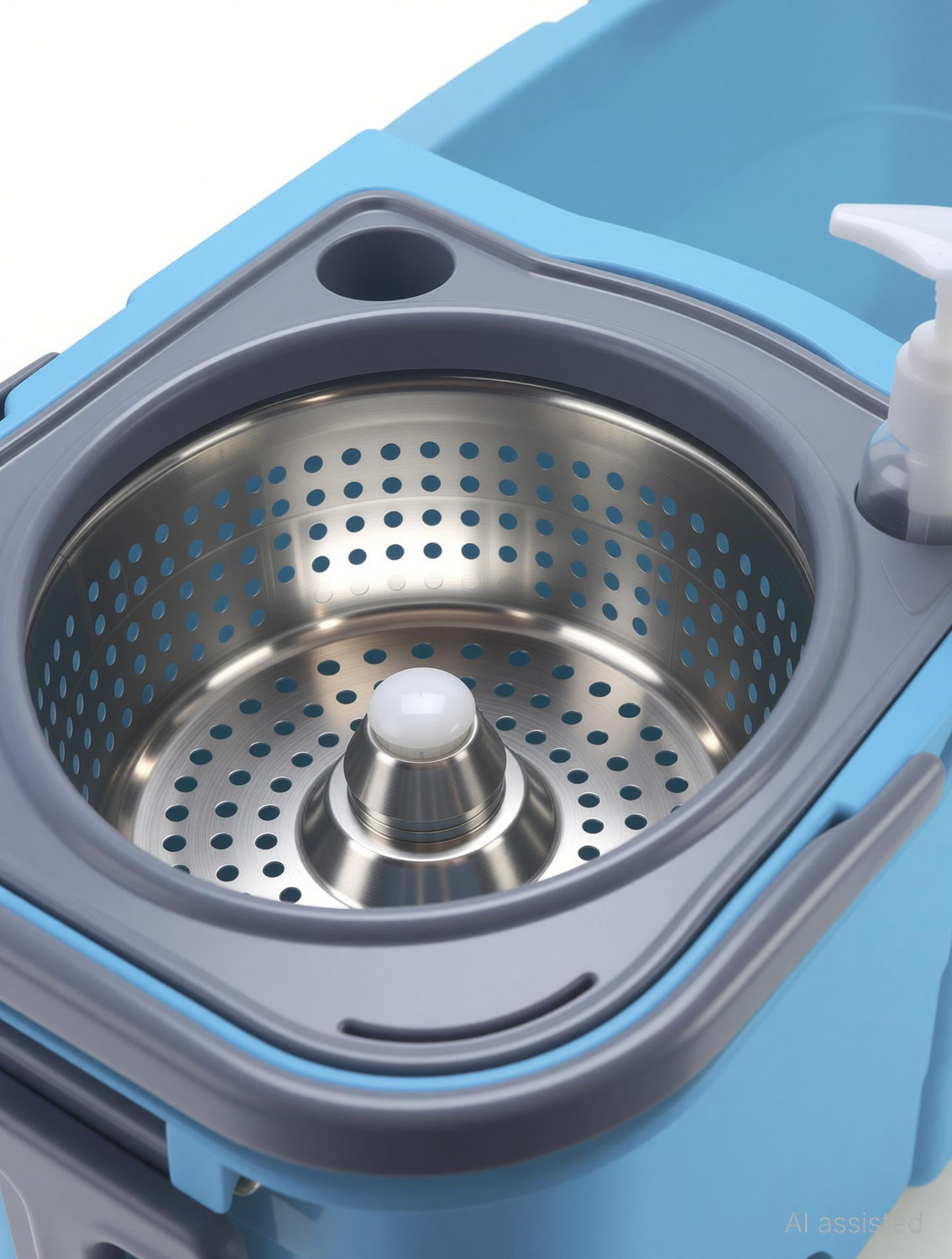 Image of V-MOP Premium Blue Double Twin Bucket Mop Set (( 6 Months Warranty on Rod Set )) Wet & Dry Mop