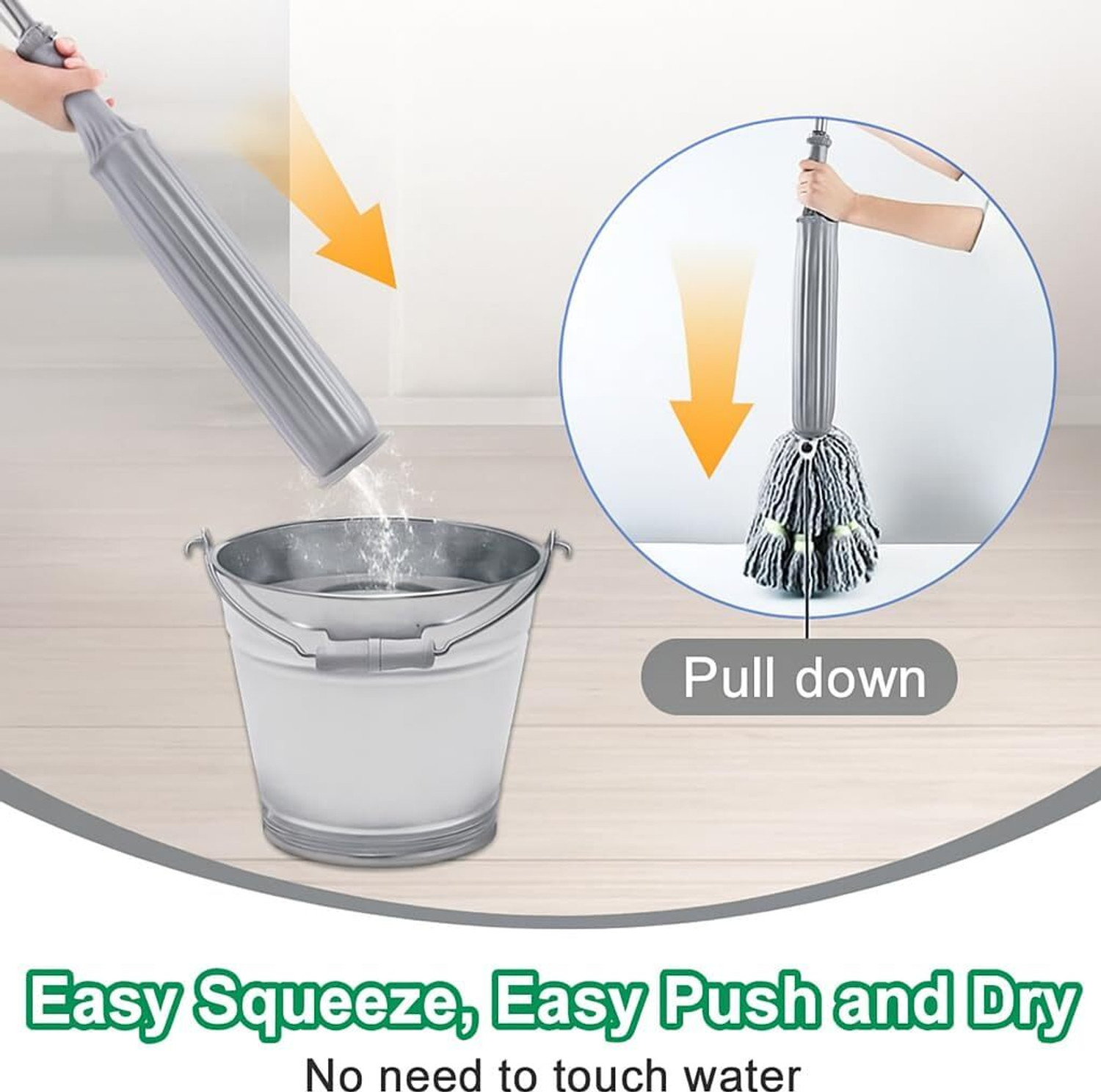 Image of MAAUVTOR 360Microfiber Twist Mop Floor Cleaner Super Absorbent household Dust Cleaning Microfibre Wet and Dry Brush