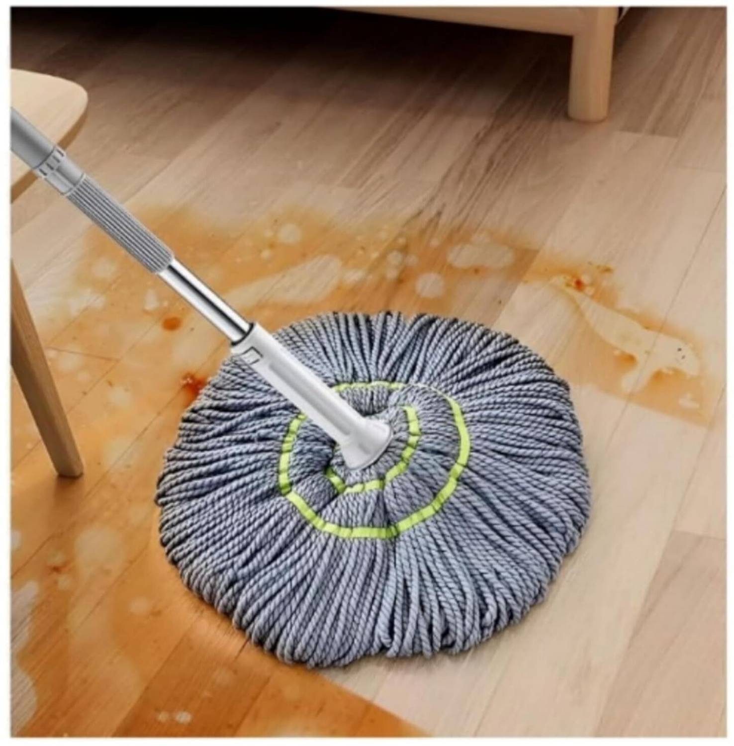 MAHADEV ENTERPRISE Microfiber Twist Mop for Floor Cleaning, Squeeze Twist Mop Stick Wipes (Grey) deal from flipkart