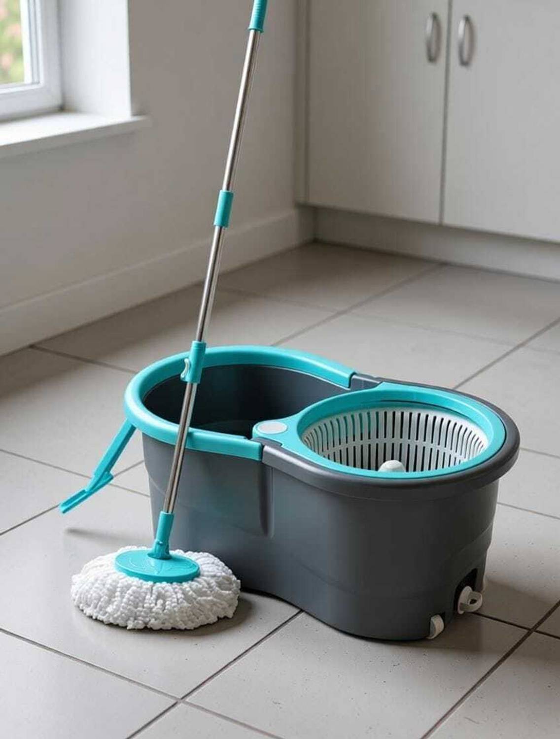 Elinor 360 Revolving Plastic Spinner Bucket Mop - Image 4