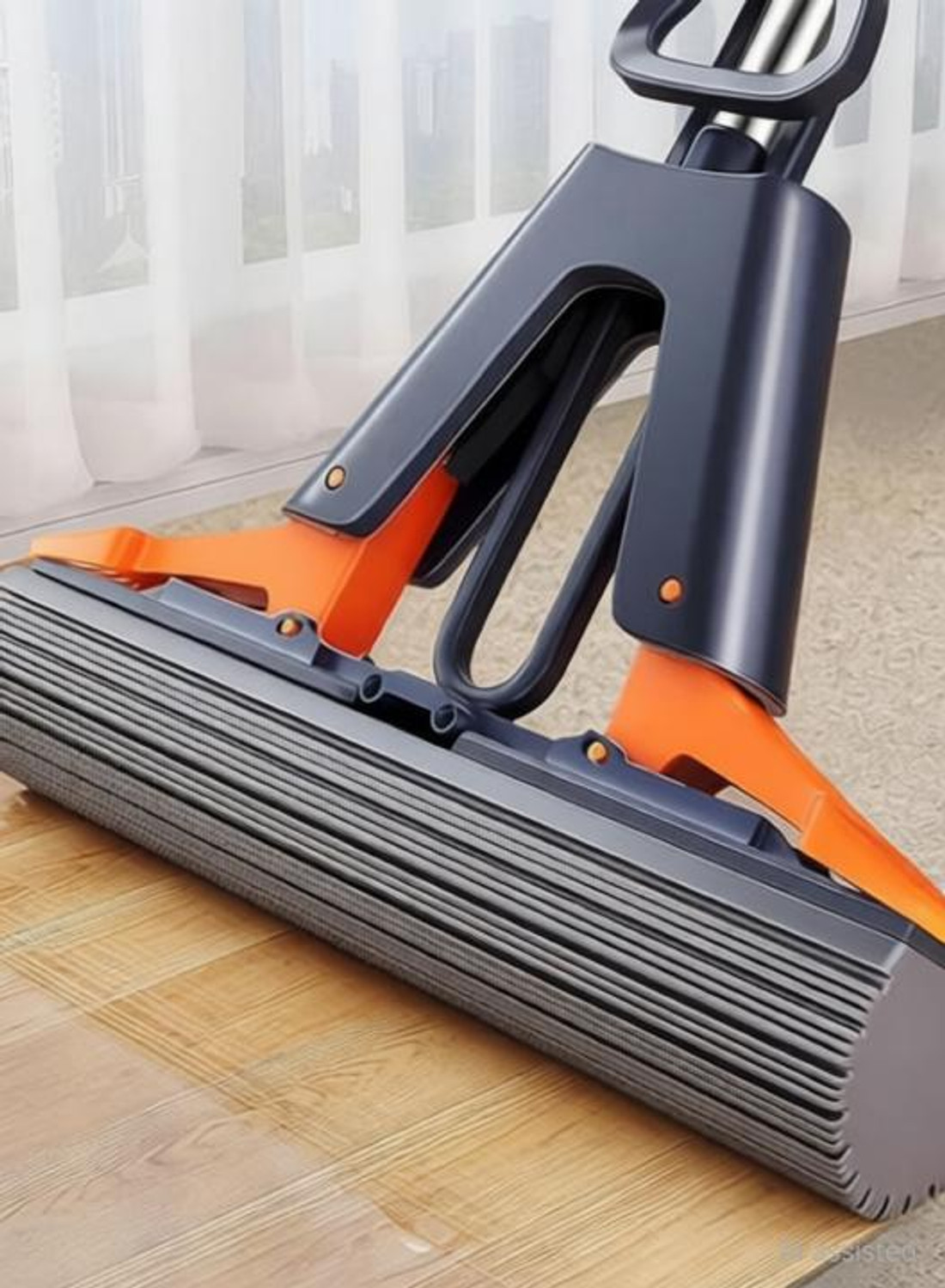 Image of Burmy Squeeze Roller Mop with 1 Super Absorbent PVA Sponge Wet & Dry Mop