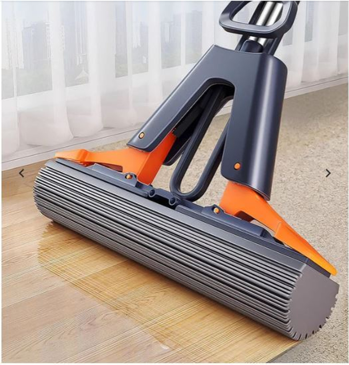 Image of Burmy Squeeze Roller Mop with 1 Super Absorbent PVA Sponge Wet & Dry Mop