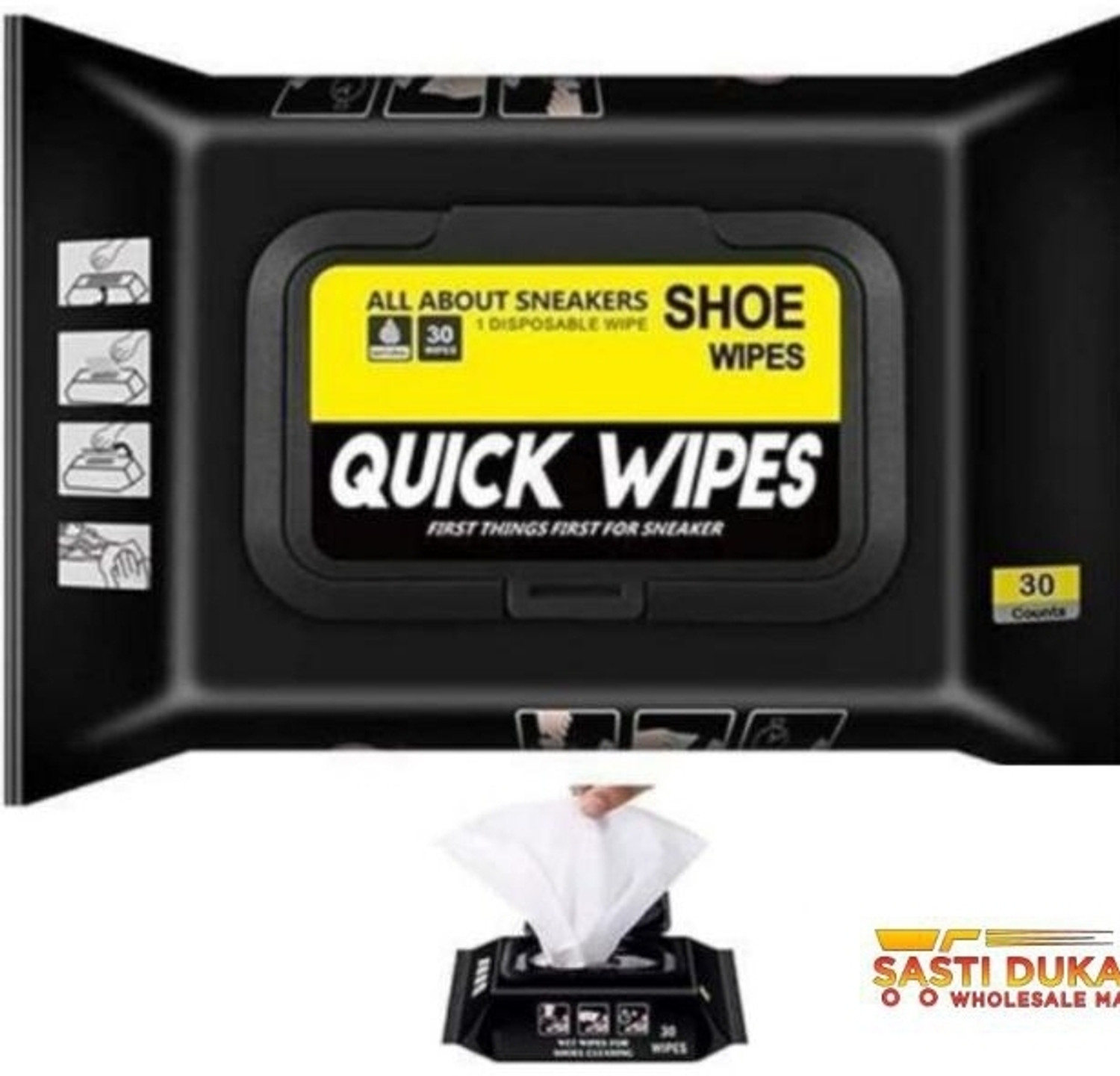 Image of Manazo enterprises Shoe cleaning wipes Wet & Dry Mop