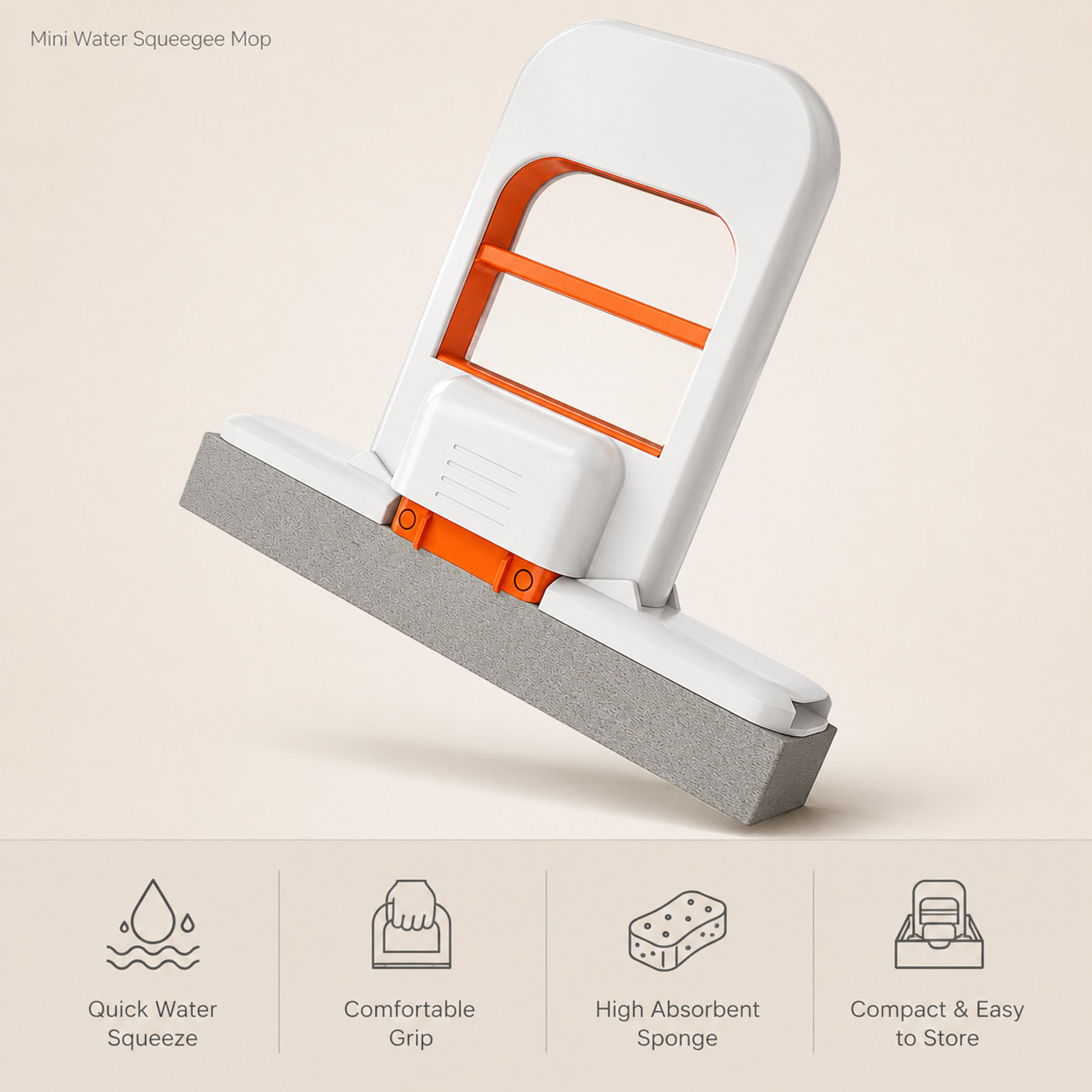 Image of Grafite Mini Foldable Desktop Mop Kitchen, Bathroom, Glass, Windows, Cars Wet & Dry Mop Dust Mop