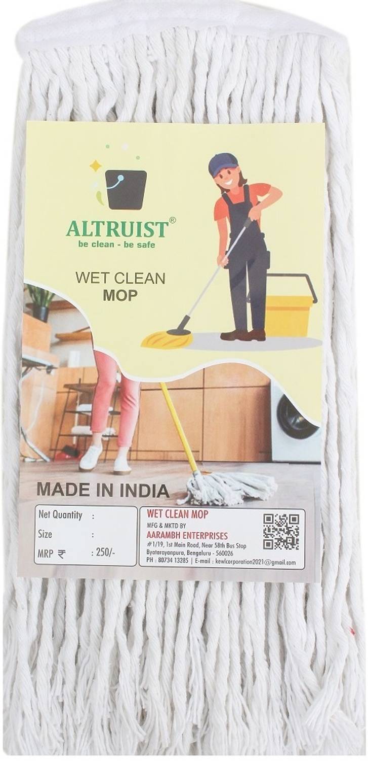 Altruist Super water Absorption Cotton Wet mop Refill (250 Gm) Pack of 3 Mop Head