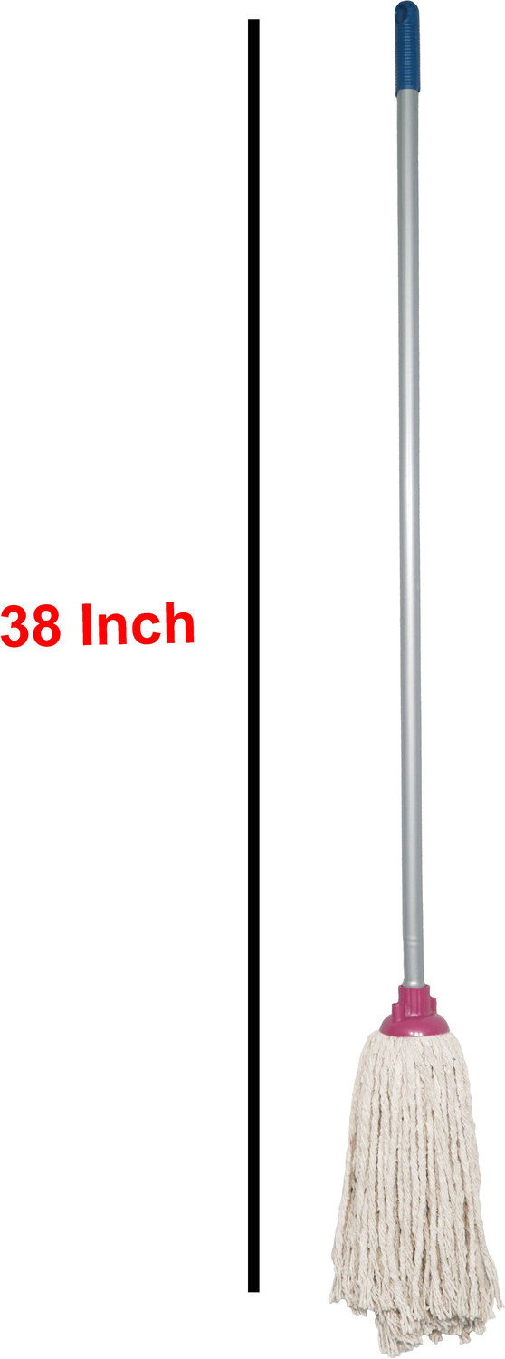 Image of Spotselling 100% Cotton Yarn floor cleaning wet and dry mop with Hardy Fiber stick Wet & Dry Mop