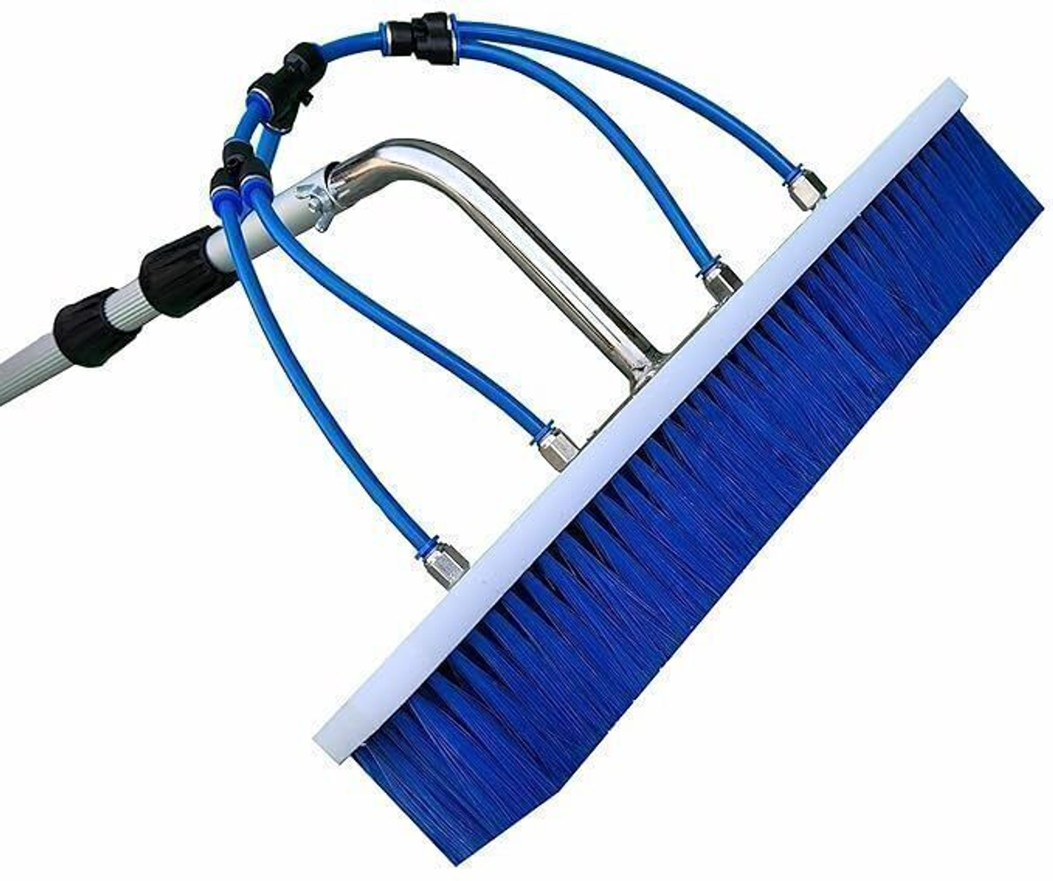 Image of balajiecom 6MTR Solar Panel Cleaning Kit Heavy-Duty Water Brush & Aluminium Telescopic Pole Wet & Dry Mop