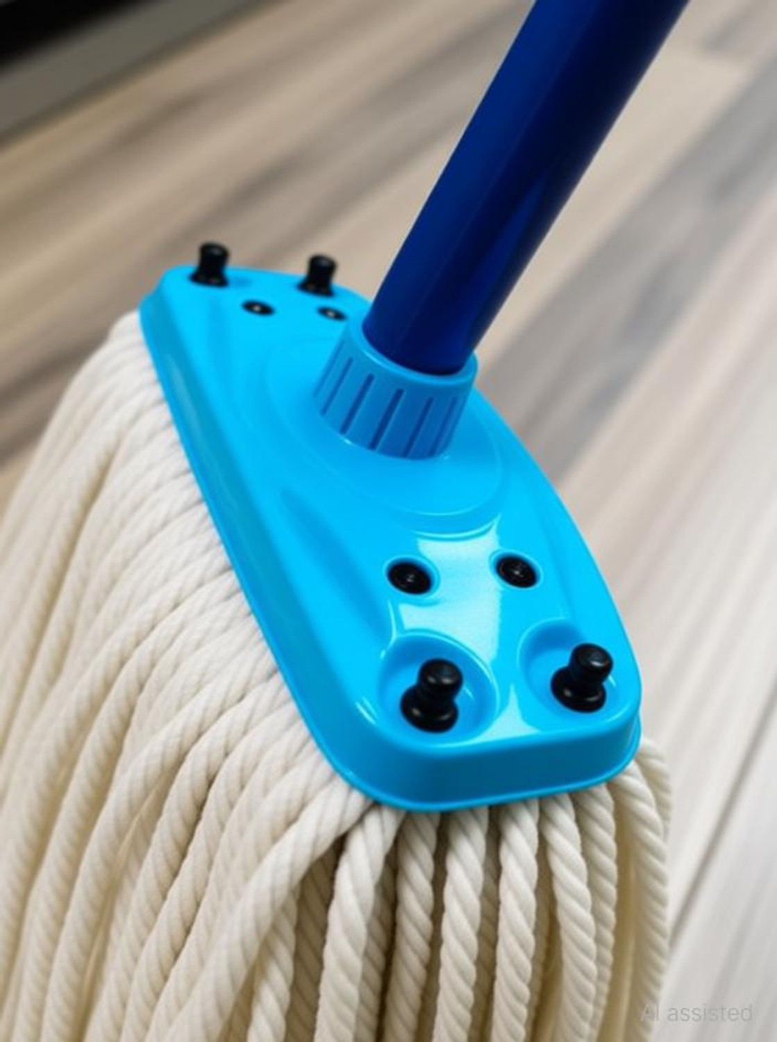 Image of Spark International T-Mop Set | 100% Pure Cotton | Stainless Steel Handle | Easy Floor Cleaning Mop Set