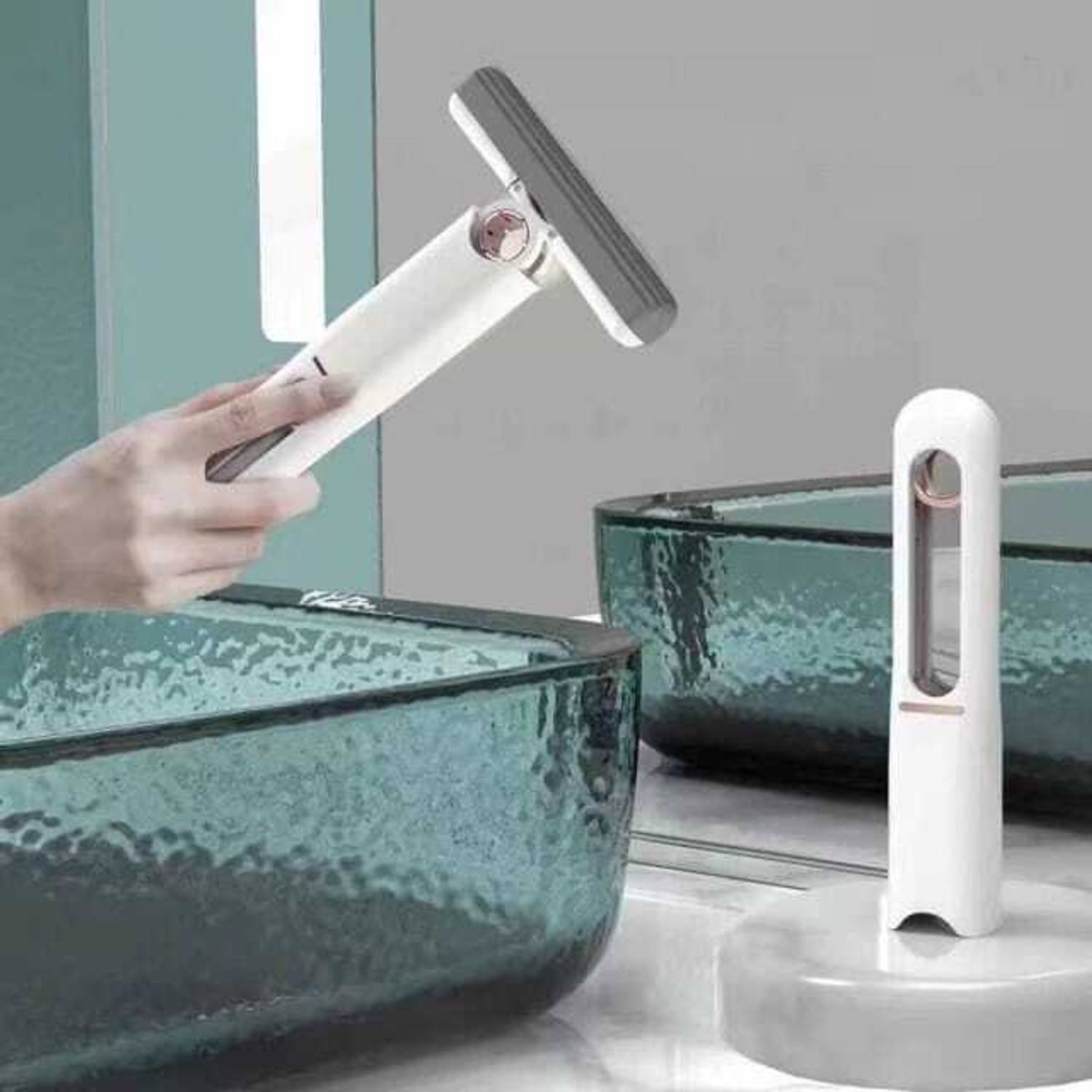 AKcraft Portable Mini Mop Home Squeeze Mop Simple Kitchen Cleaning Tools Mop Set