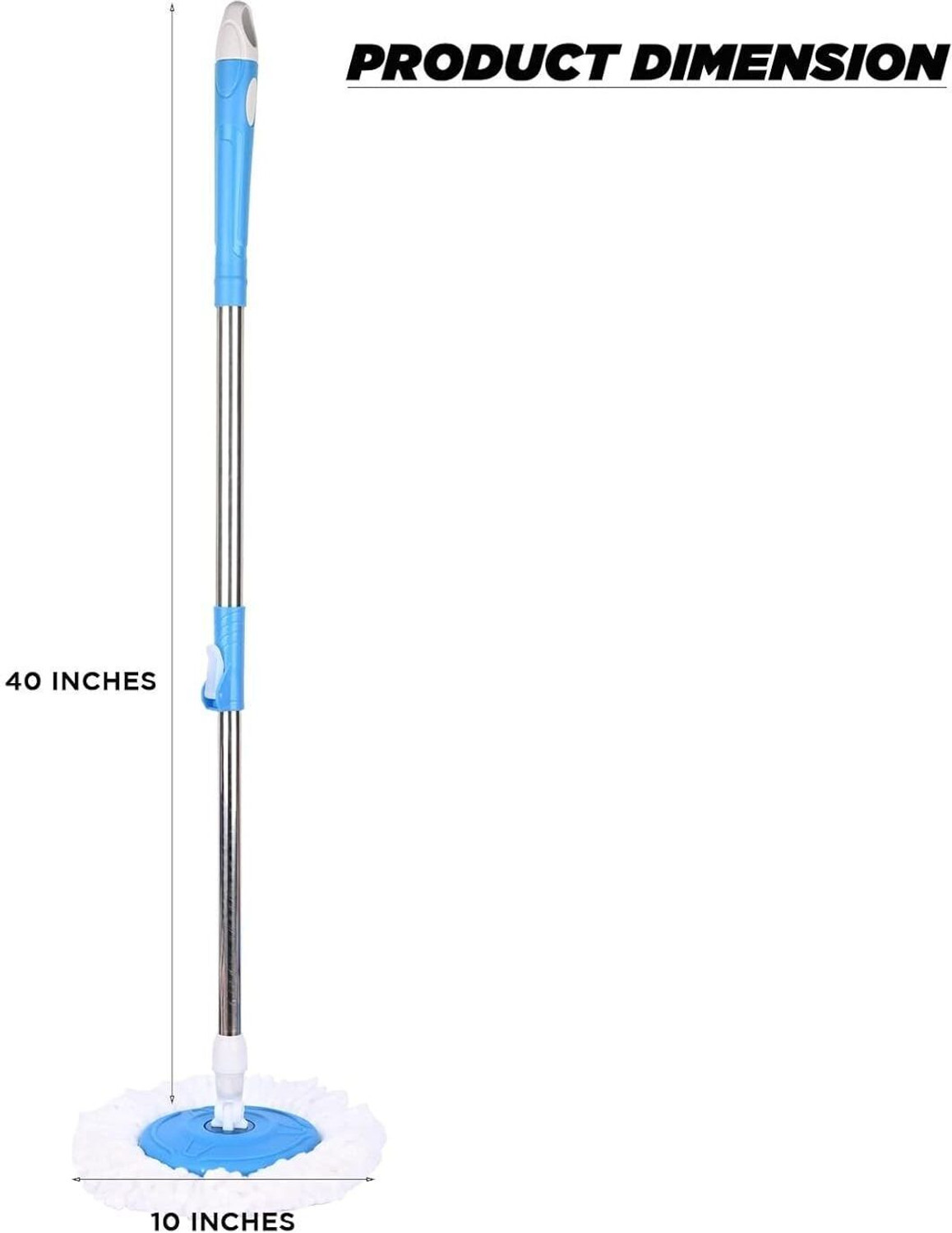 Image of Neha MOP STICK Mop Head and Rod (Blue, White)