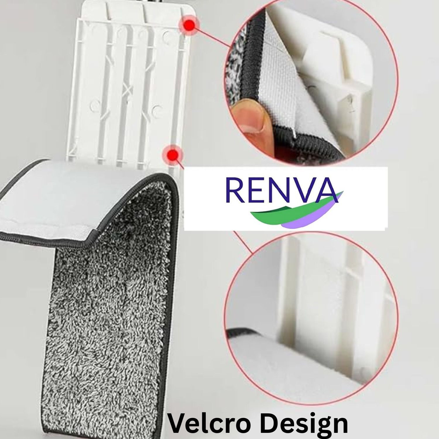 Image of RENVA Flat Microfiber Magic Mop for Floor Cleaning,Home Hands Free Squeeze for Floor Flat Mop