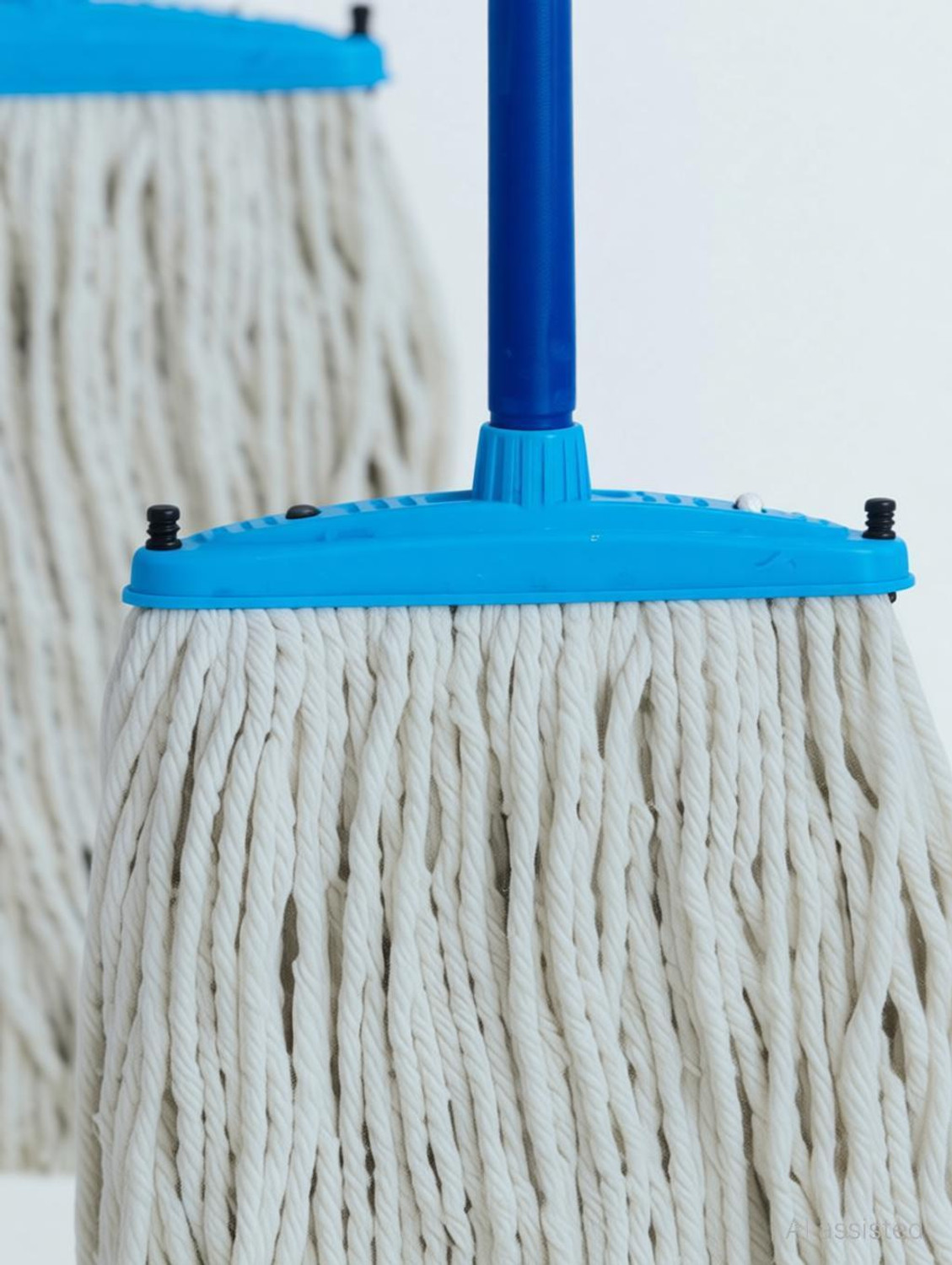 Image of Spark International T-Mop Set (Pack of 2) | 100% Pure Cotton | Easy Floor Cleaning | Stainless Steel Mop Set