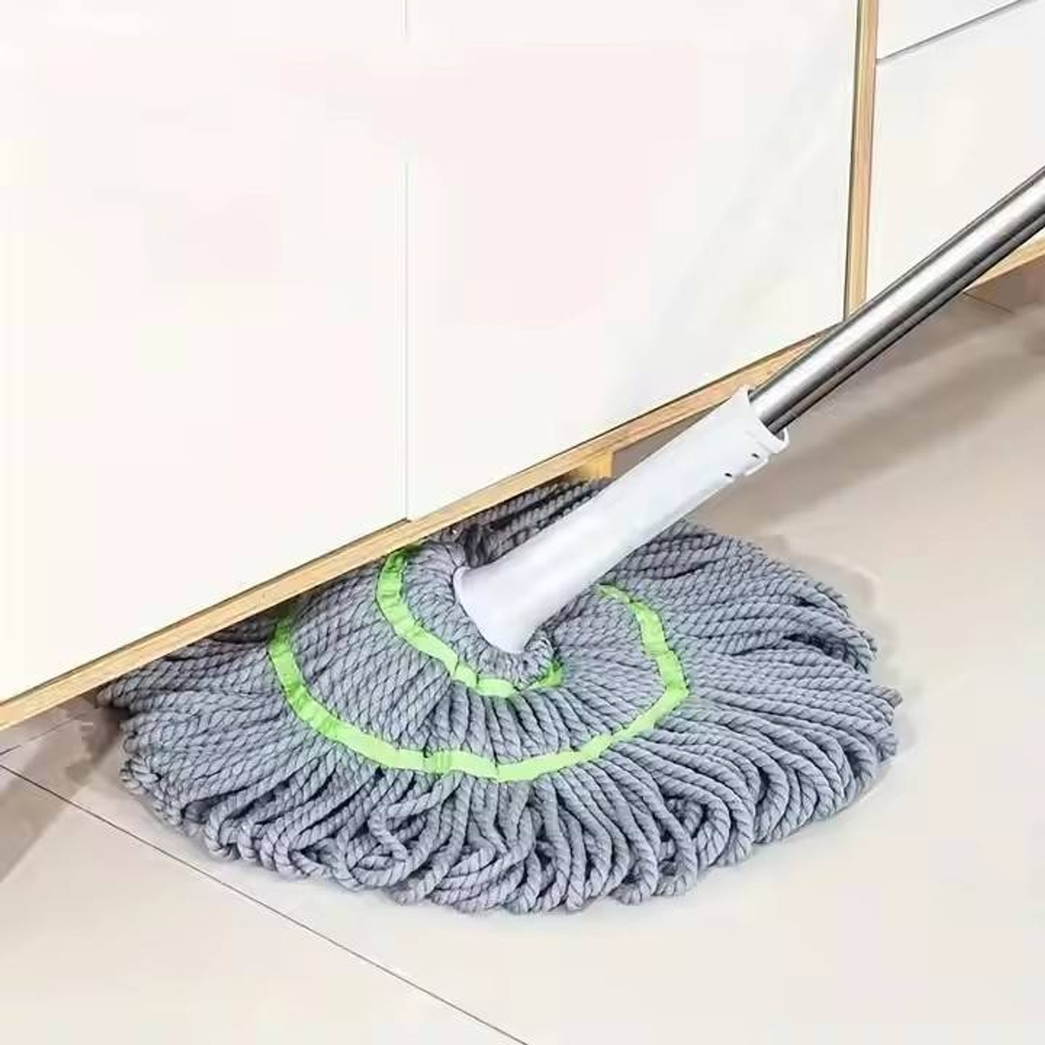 Image of ZENVO Microfiber Twist Mop for Floor Cleaning Mop Head and Rod