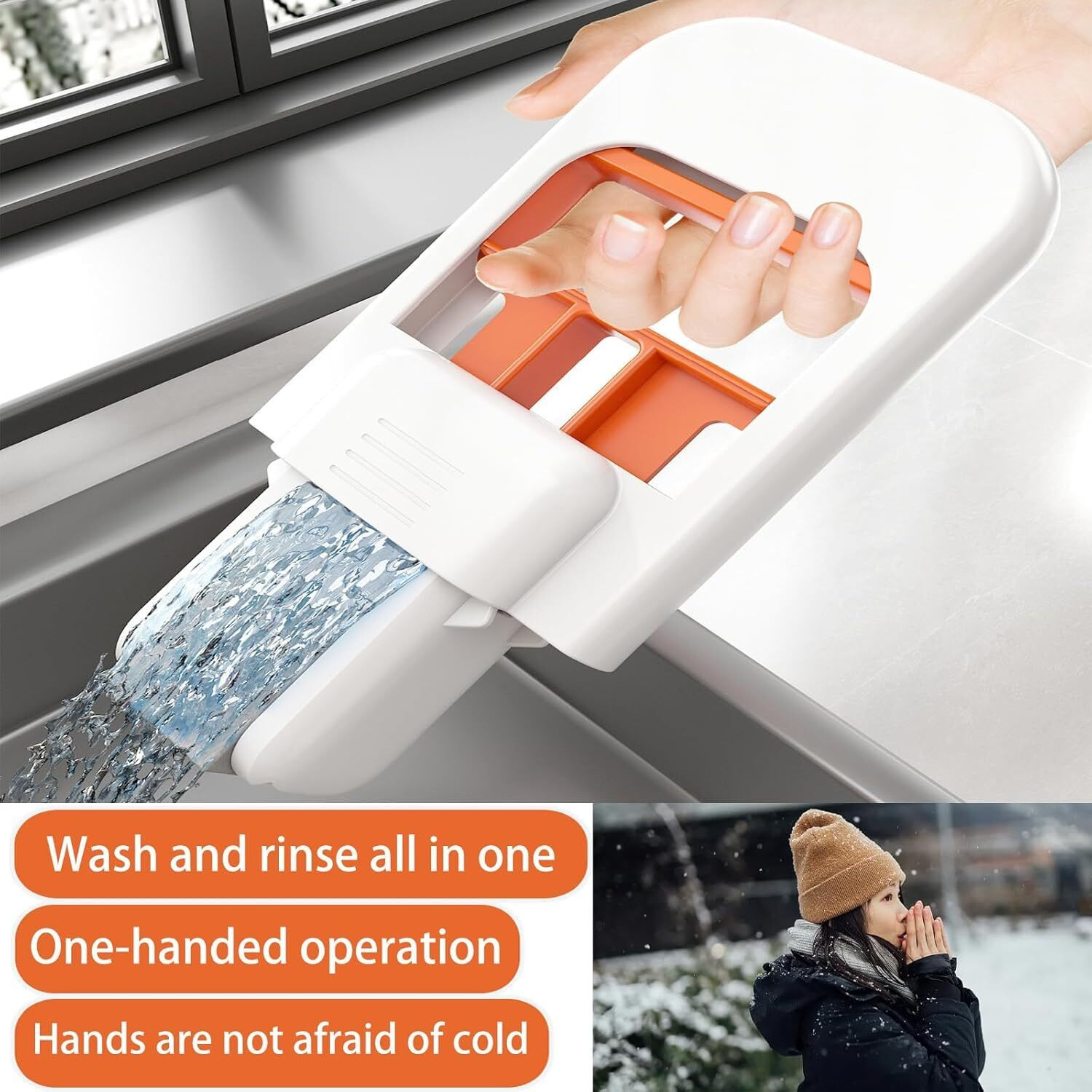 Image of TATSAM Mini Foldable Mop | Self-Squeeze Desktop Mop for Small Spaces Sponge Mop