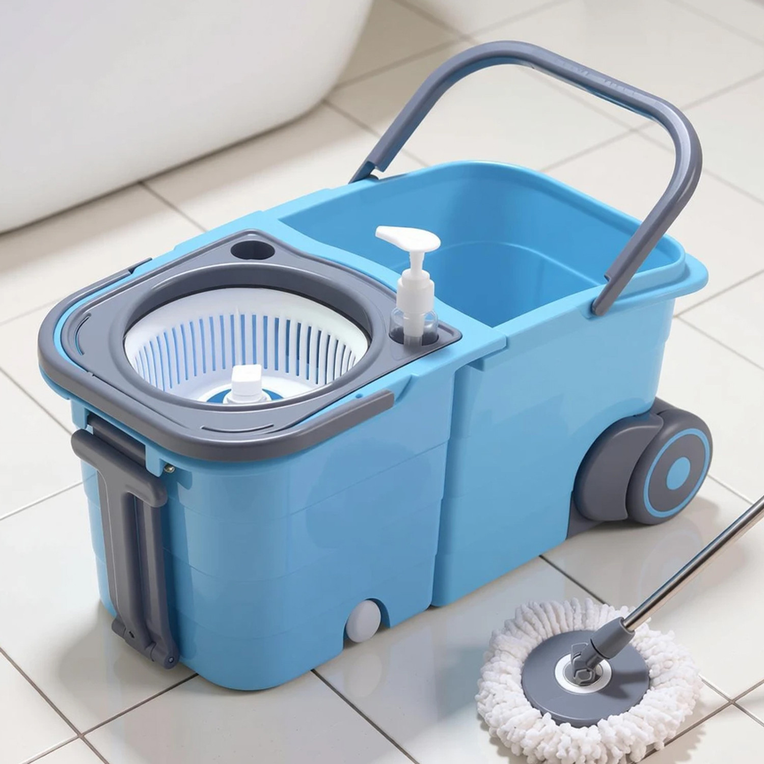 V-MOP Twin Double Bucket Mop Set-S1 Mop Set