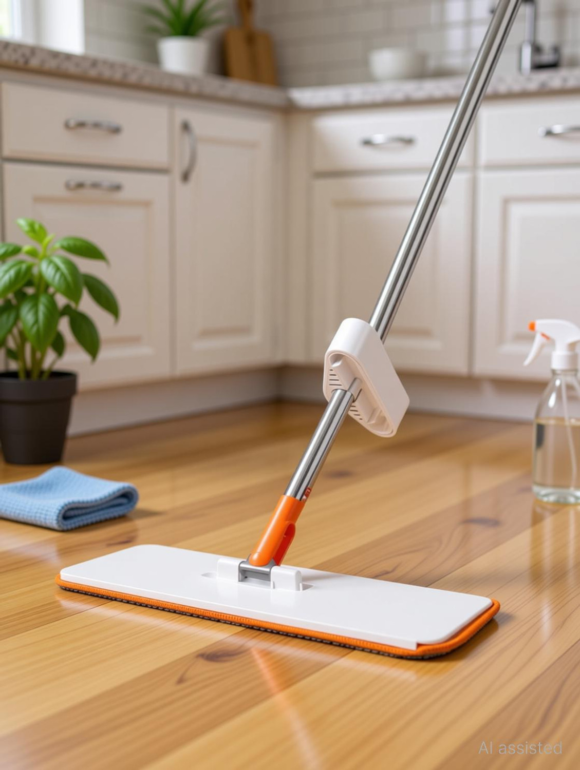 Image of RENVA Flat Microfiber Magic Mop for Floor Cleaning,Home Hands Free Squeeze for Floor Flat Mop