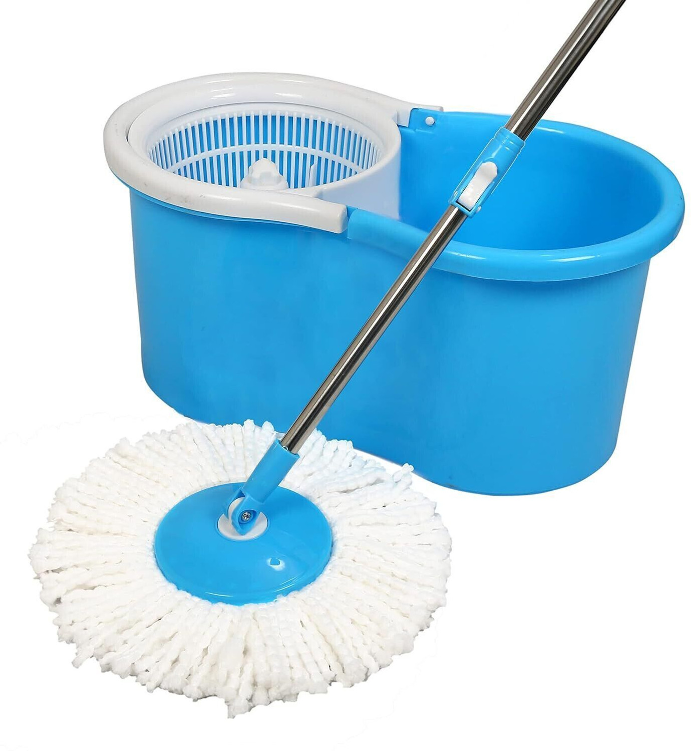 Image of Flipkart SmartBuy Big Bucket with 2 Microfiber Refills Floor Cleaning Spin Mop (Set of 1) Mop Set