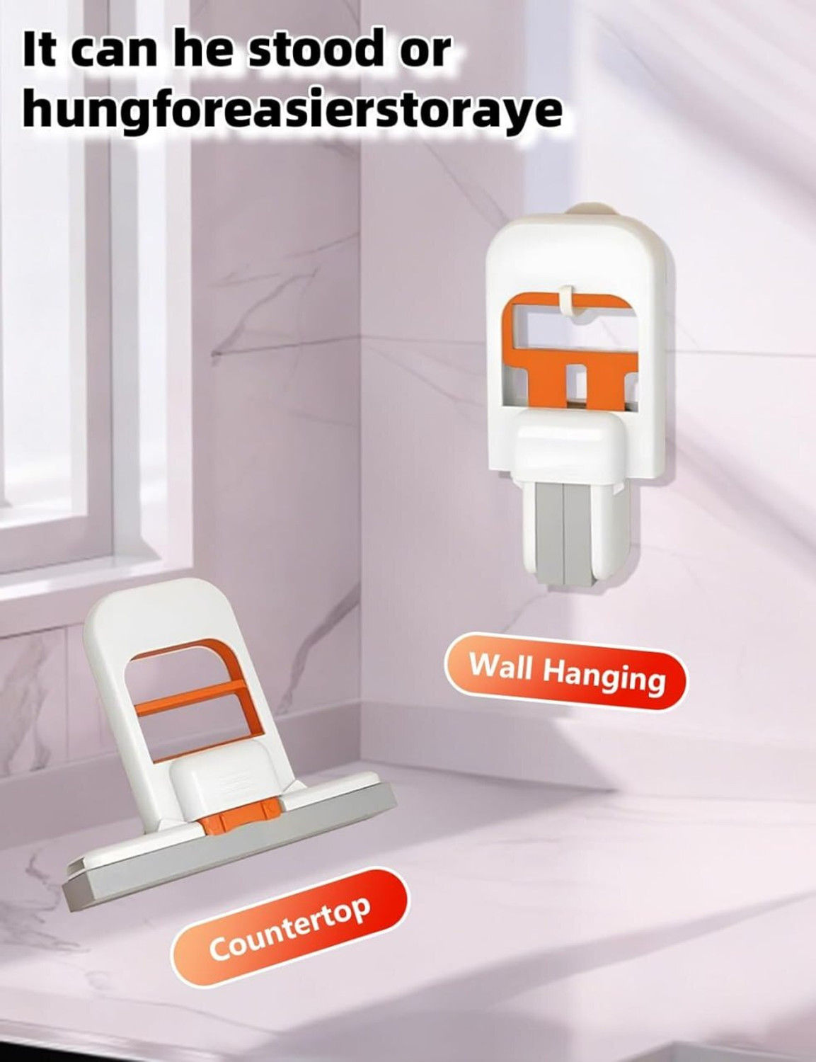 Image of TATSAM Mini Foldable Mop | Self-Squeeze Desktop Mop for Small Spaces Sponge Mop