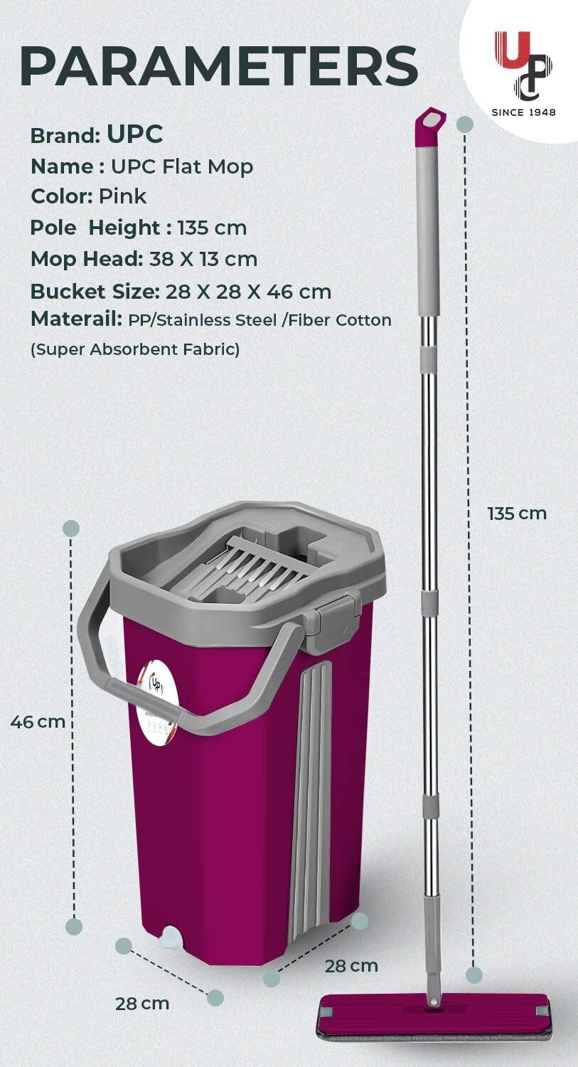 UPC 38cm Flat Mop with 360 Degree Rotating Head - Image 3