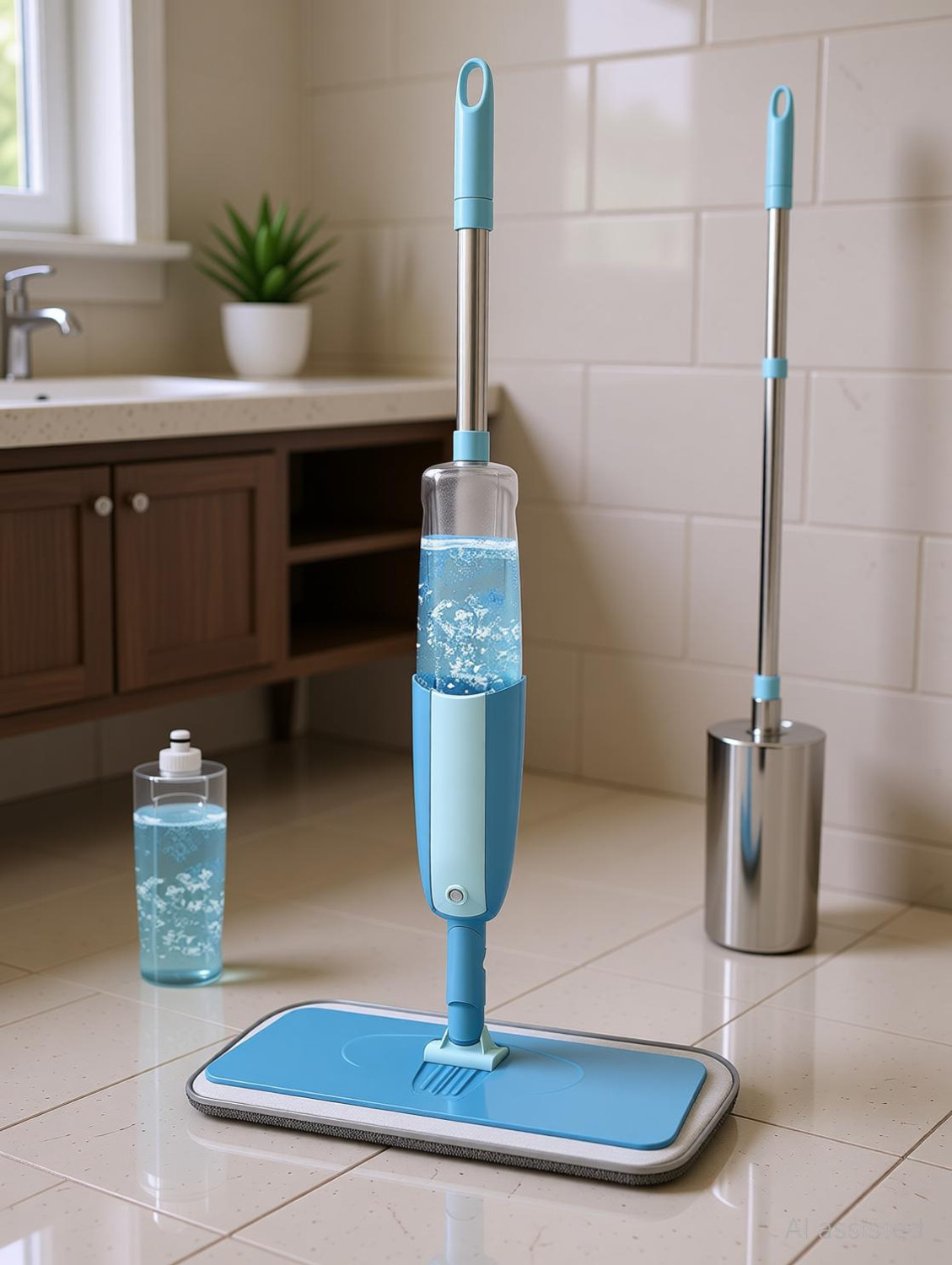 Image of X - Glam Microfiber Flat Spray Mop for Hardwood & Tile Wet & Dry Mop