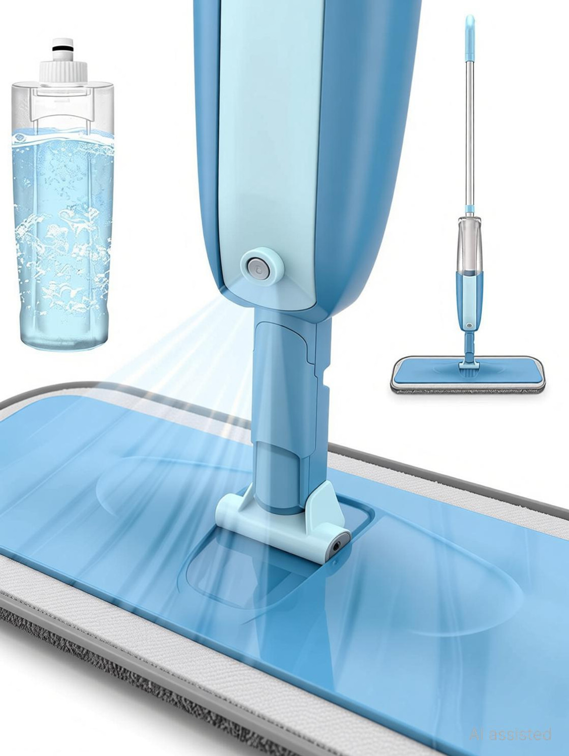 Image of X - Glam Microfiber Flat Spray Mop for Hardwood & Tile Wet & Dry Mop