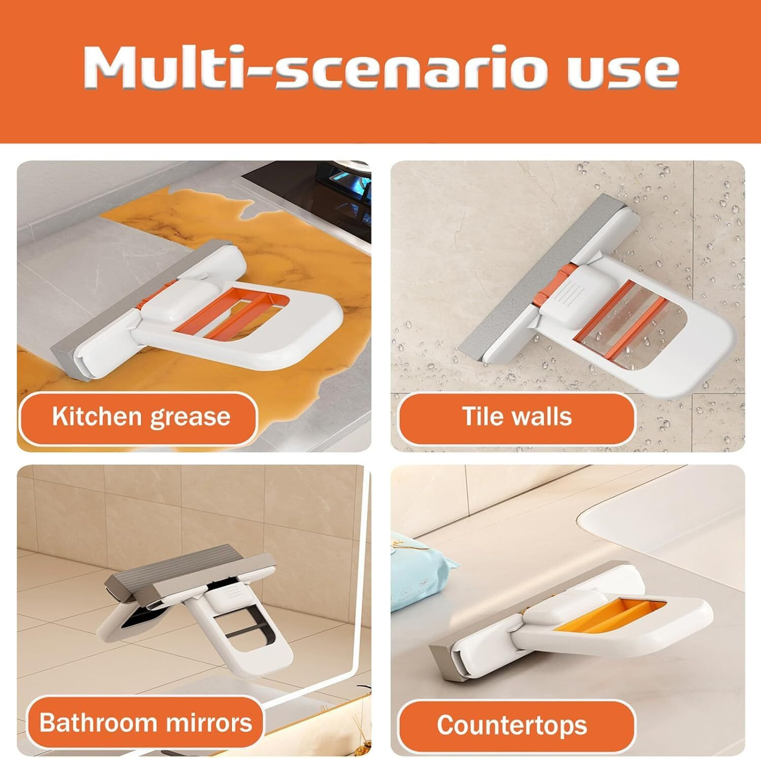 Image of Tvameka Tvameka Mini Foldable Desktop Mop Self‑Squeeze and Sponge Mop Sponge Mop