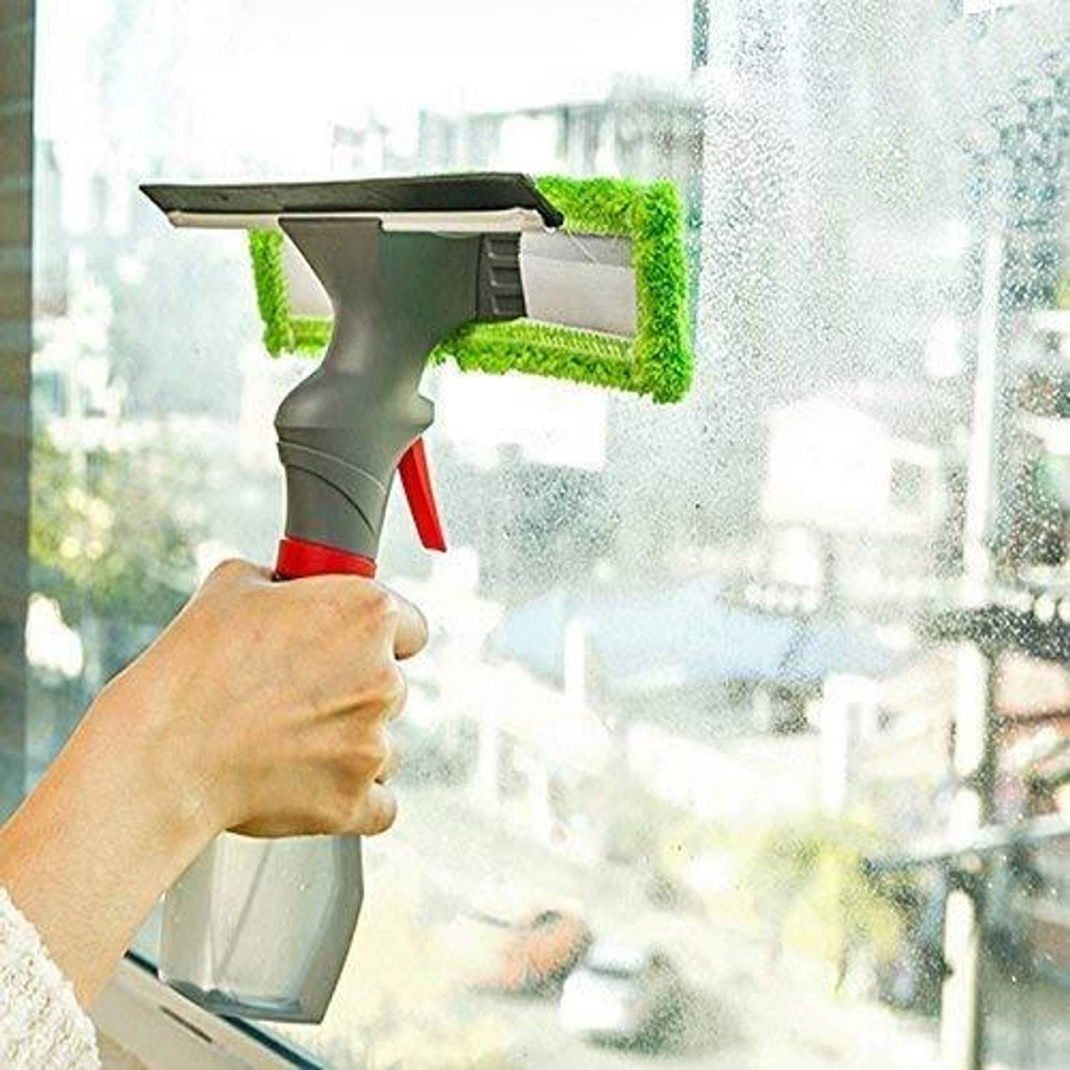 ARANKA 3 in 1 Plastic Easy Glass Spray Car Window Cleaning Brush Kitchen Wiper