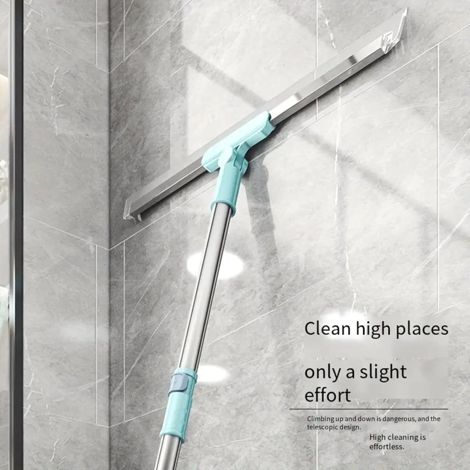 Image of VELORA Magic Broom Scraping Silicone Floor Squeegee Broom with Long Handle Wiper Wet & Dry Mop