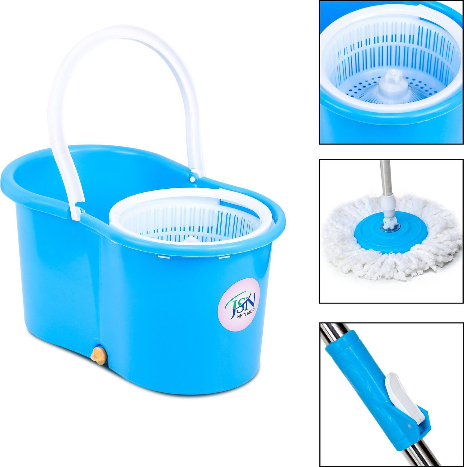 Image of JSN Magic Spin Bucket Mop With 1 Refill82 Mop Set