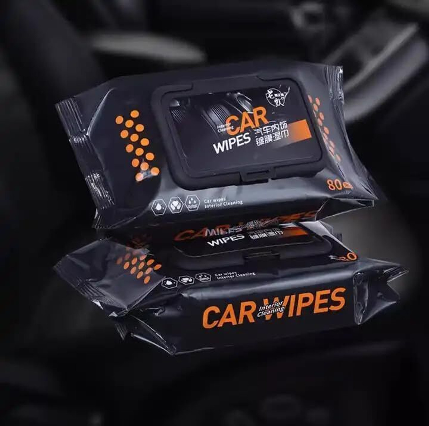 Image of VENTERPRISE Auto Car Glass Anti Fog Wipes (pack of 1 / 80 pcs) Wipes (White)
