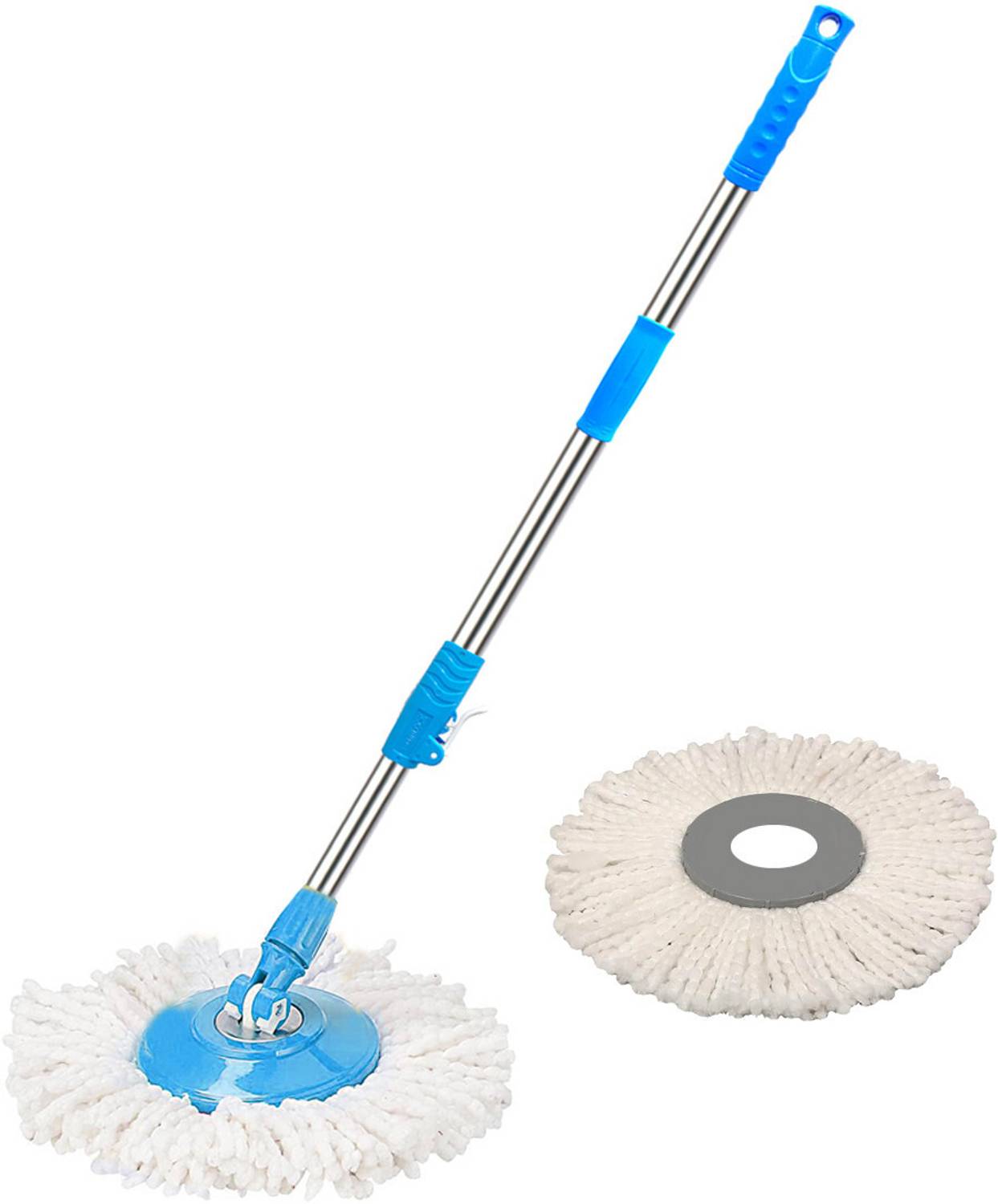arovemic Premium Cleaning Spin Mop Stick Rod Set ( 1 Refill )(( 5 Years Warranty )) String Mop