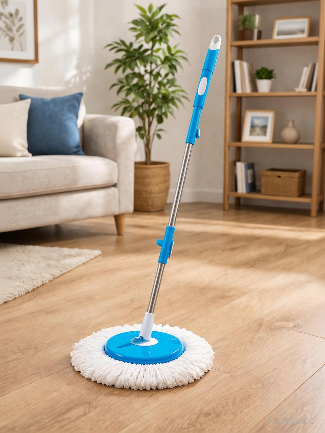 Image of WiperWorld Spin Mop Floor Cleaner Stick Mop Set for House Cleaning Floor Cleaner Mop Head and Rod