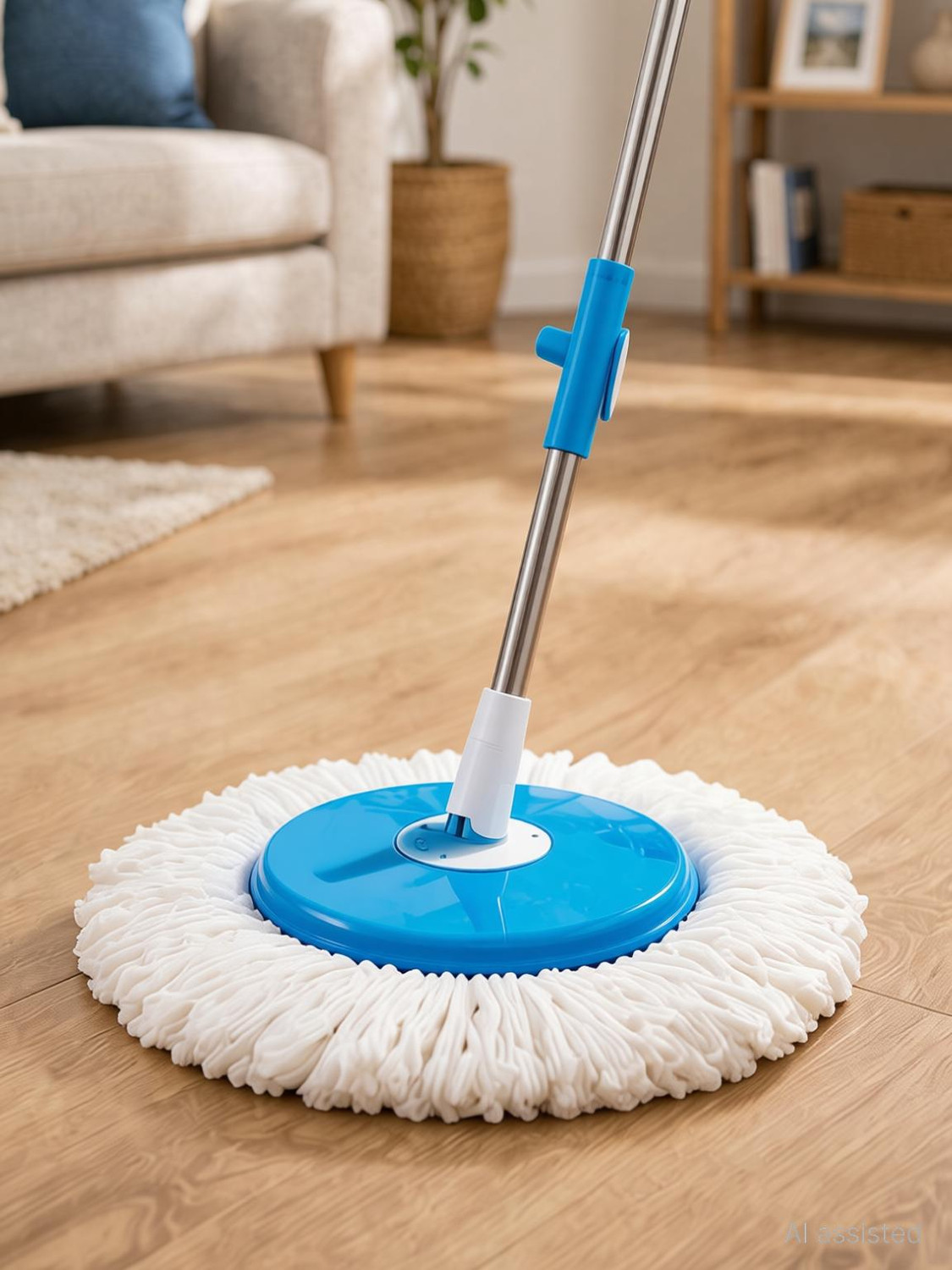 Image of WiperWorld Spin Mop Floor Cleaner Stick Mop Set for House Cleaning Floor Cleaner Mop Head and Rod