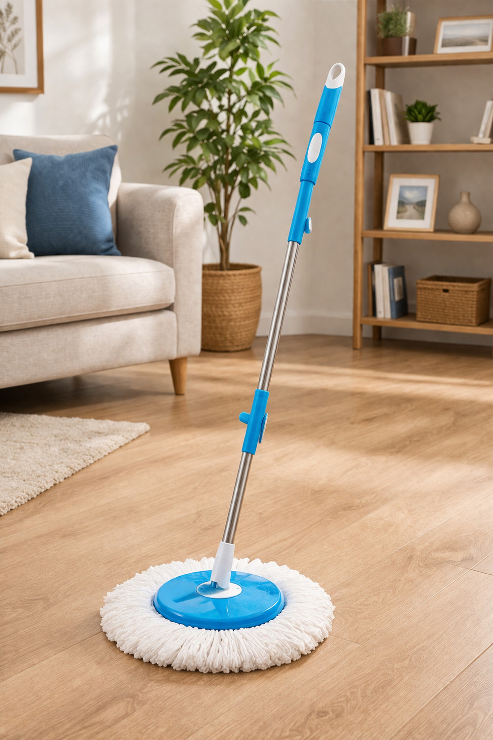 Image of WiperWorld Spin Mop Floor Cleaner Stick Mop Set for House Cleaning Floor Cleaner Mop Head and Rod