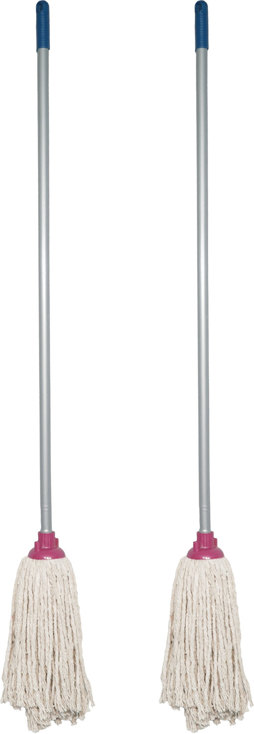 Image of Spotselling 100% Cotton Yarn floor cleaning wet and dry mop with Hardy Fiber stick Wet & Dry Mop