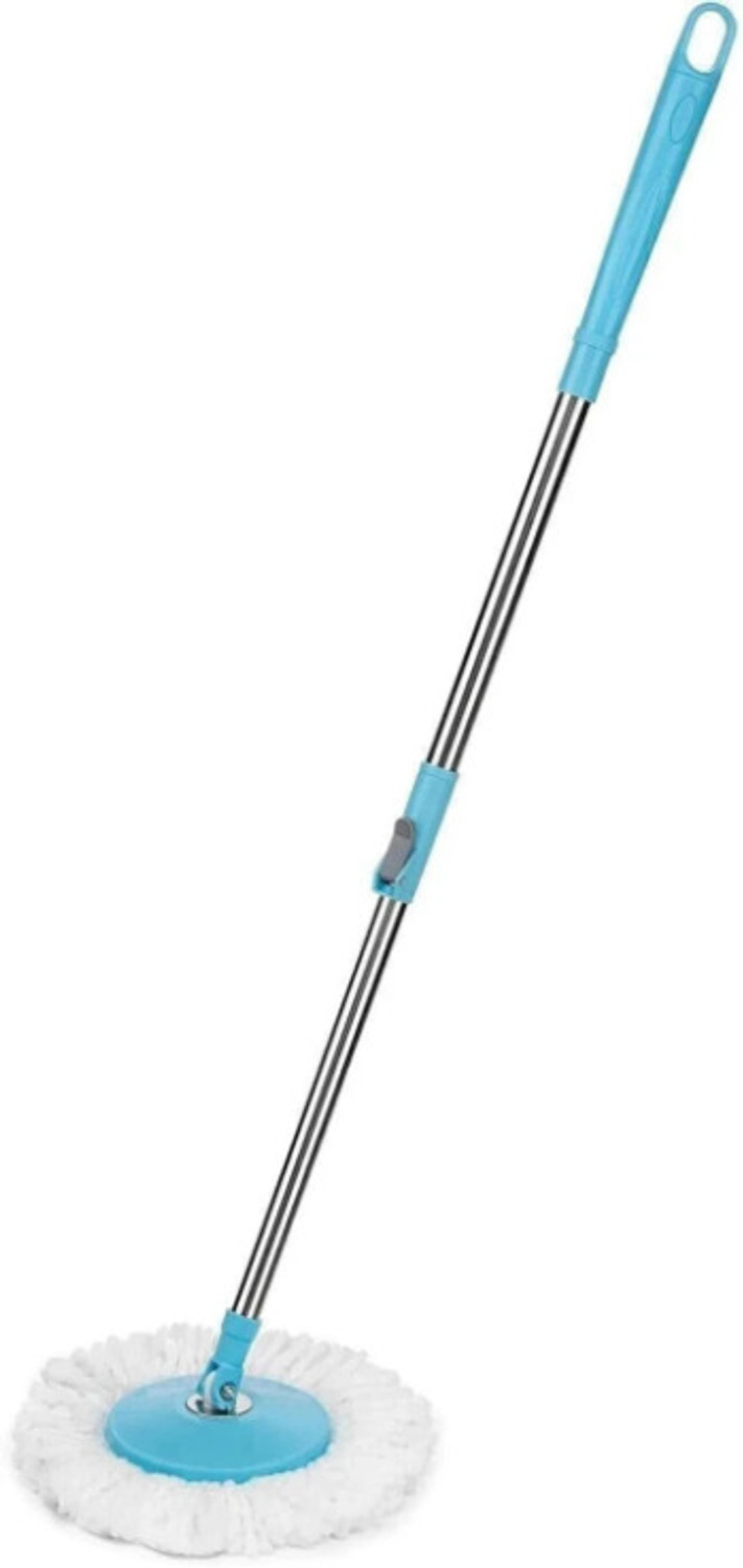 Image of Ayush Premium Economy Spin Mop-Rod Stick, Mop Head and 1 Microfiber Refill - Wet & Dry 360 Mop Rod