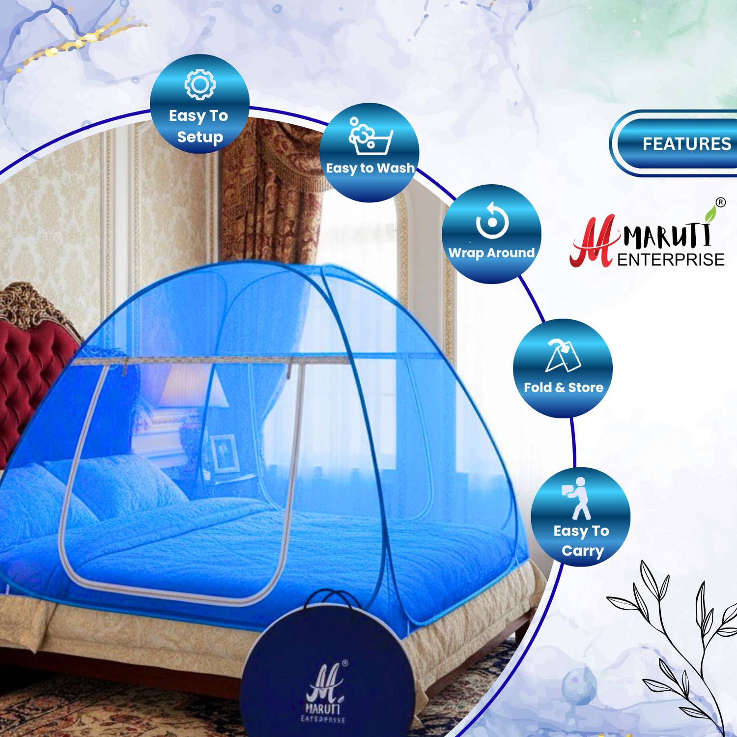 Maruti Enterprise ® Double Bed, King Size,6x6,7x7,8x8,6x6.5 ft