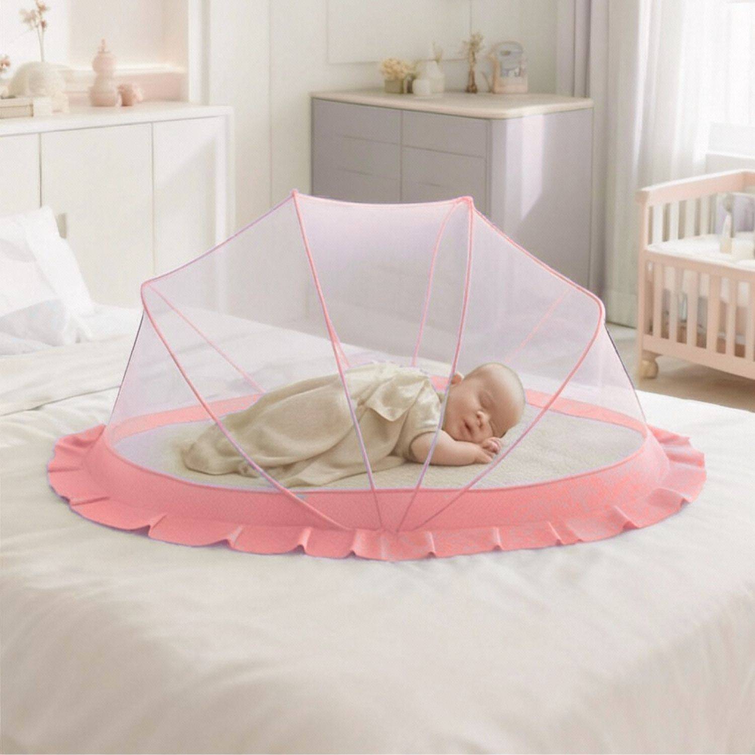 Ashvika mosquitoNet Baby Folding Crib Nylon Infants Mosquito Net