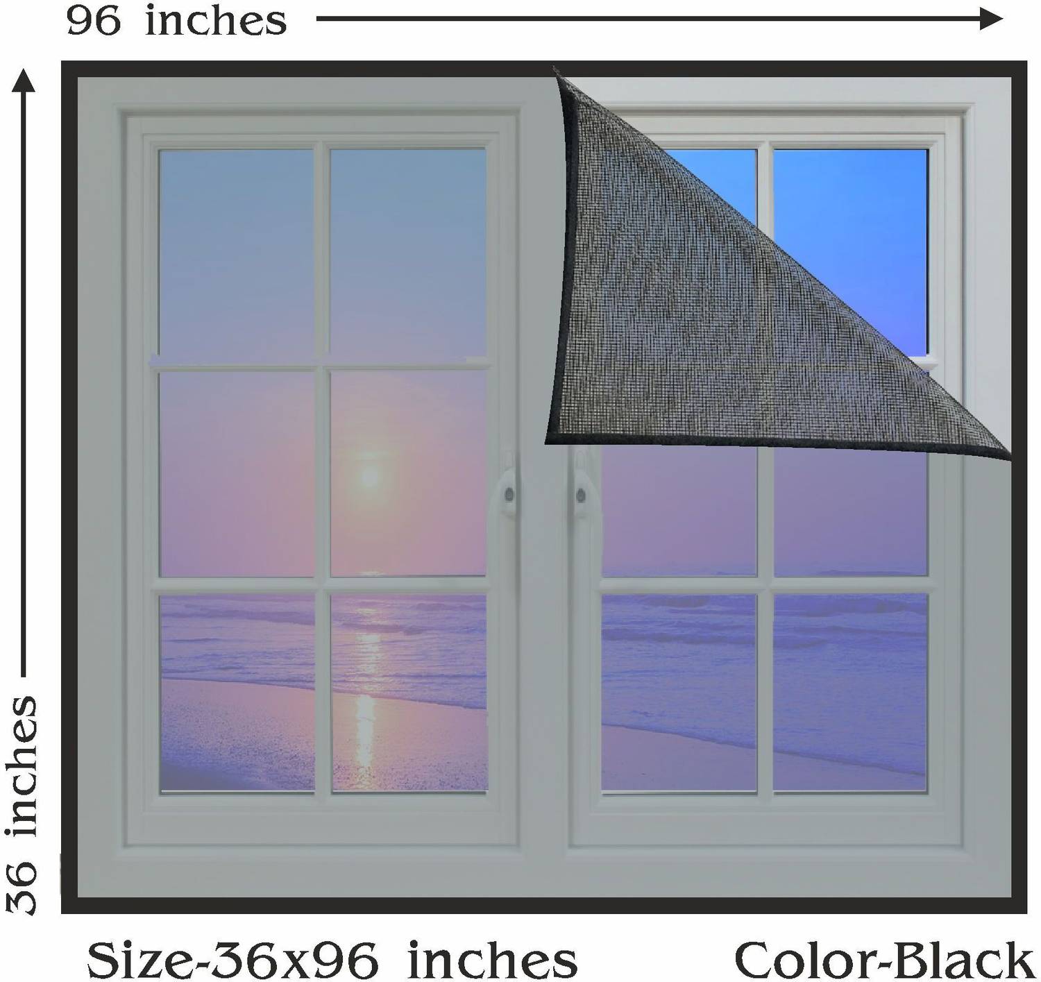 Auranest Window Mosquito Net Pre Stiched with Adhesive Hook & Loop Tape Fibre Washable Adults Mosquito Net