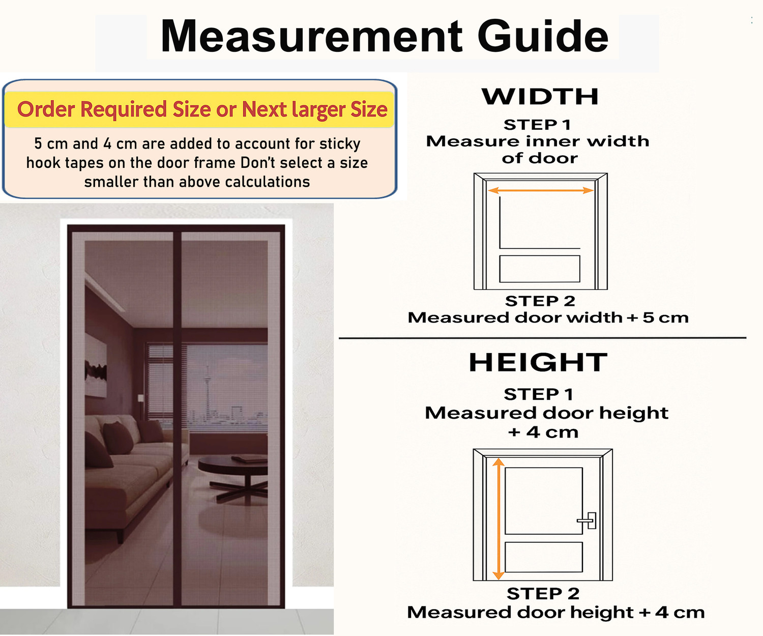 Image of OneNest (205*105 cm) 120 GSM Fiberglass door curtain with magnet Fibre Washable Adults Mosquito Net