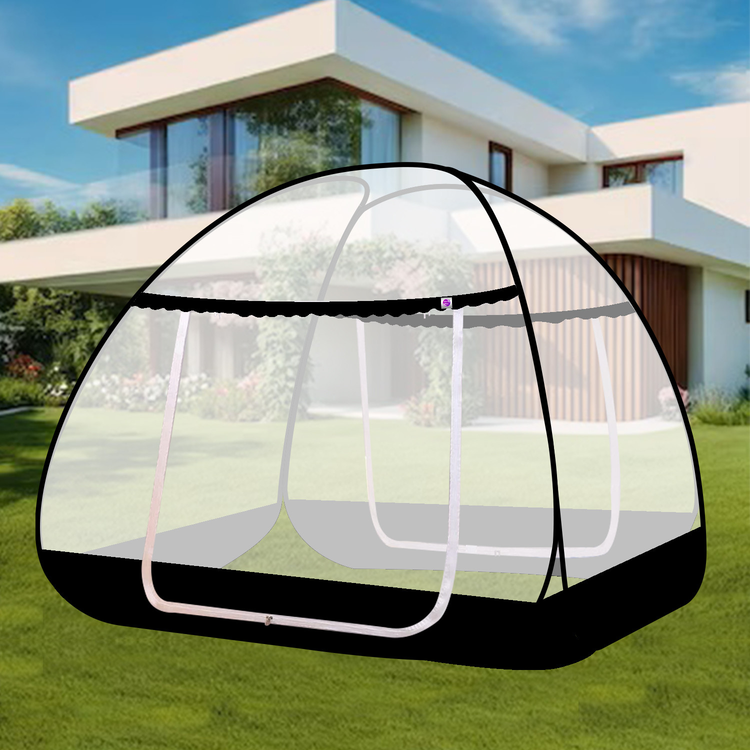 Image of ShreejiHuf Foldable Polyester Adults DOUBLE BED Tent Washable Mosquito Net Polyester Washable Adults Mosquito Net