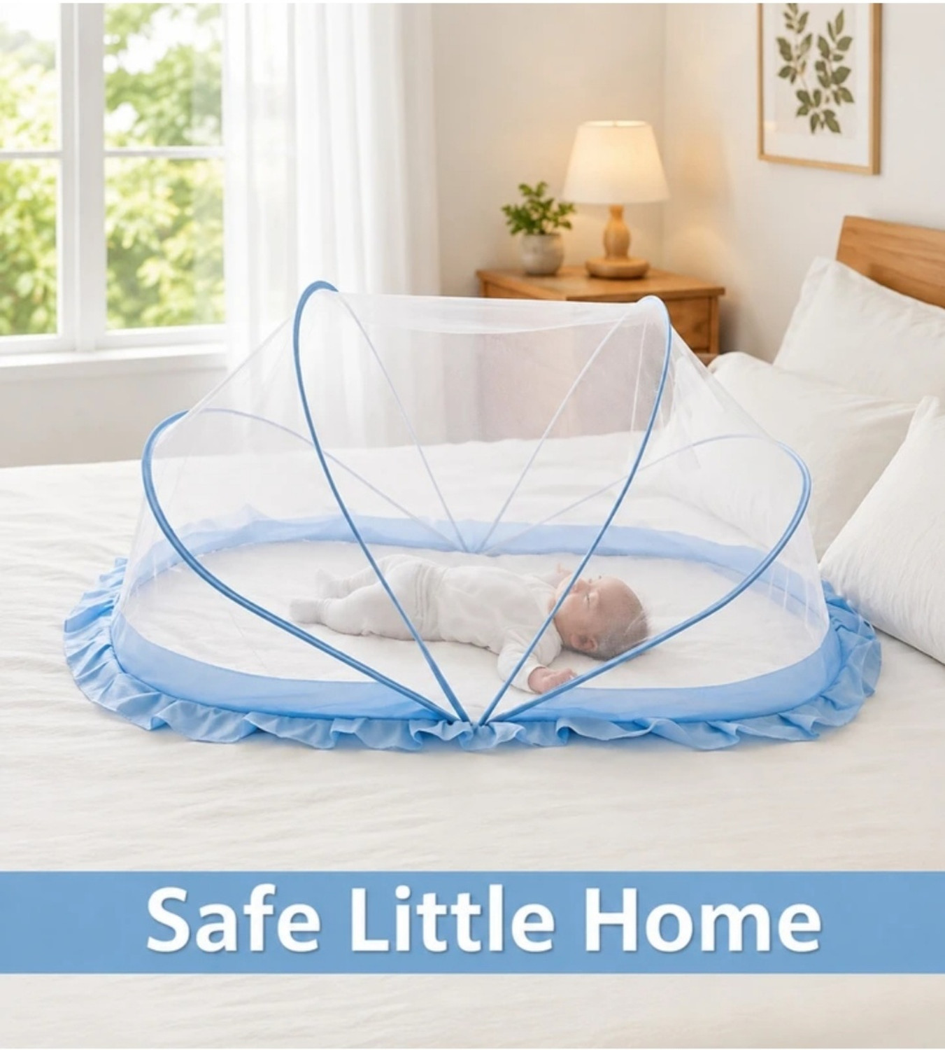 Image of JADU Sky baby crib mosquito Polyester Washable Adults Mosquito Net