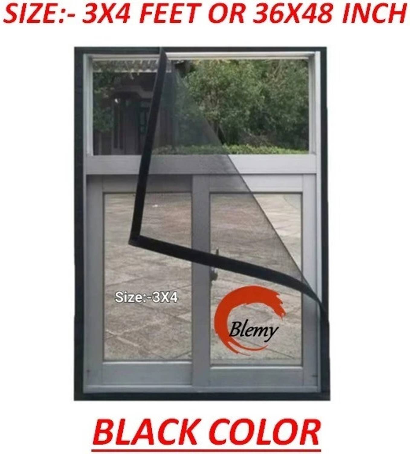 BLEMY 3X4 WINDOW NET HDPE - High Density Poly Ethylene Washable Adults Mosquito Net