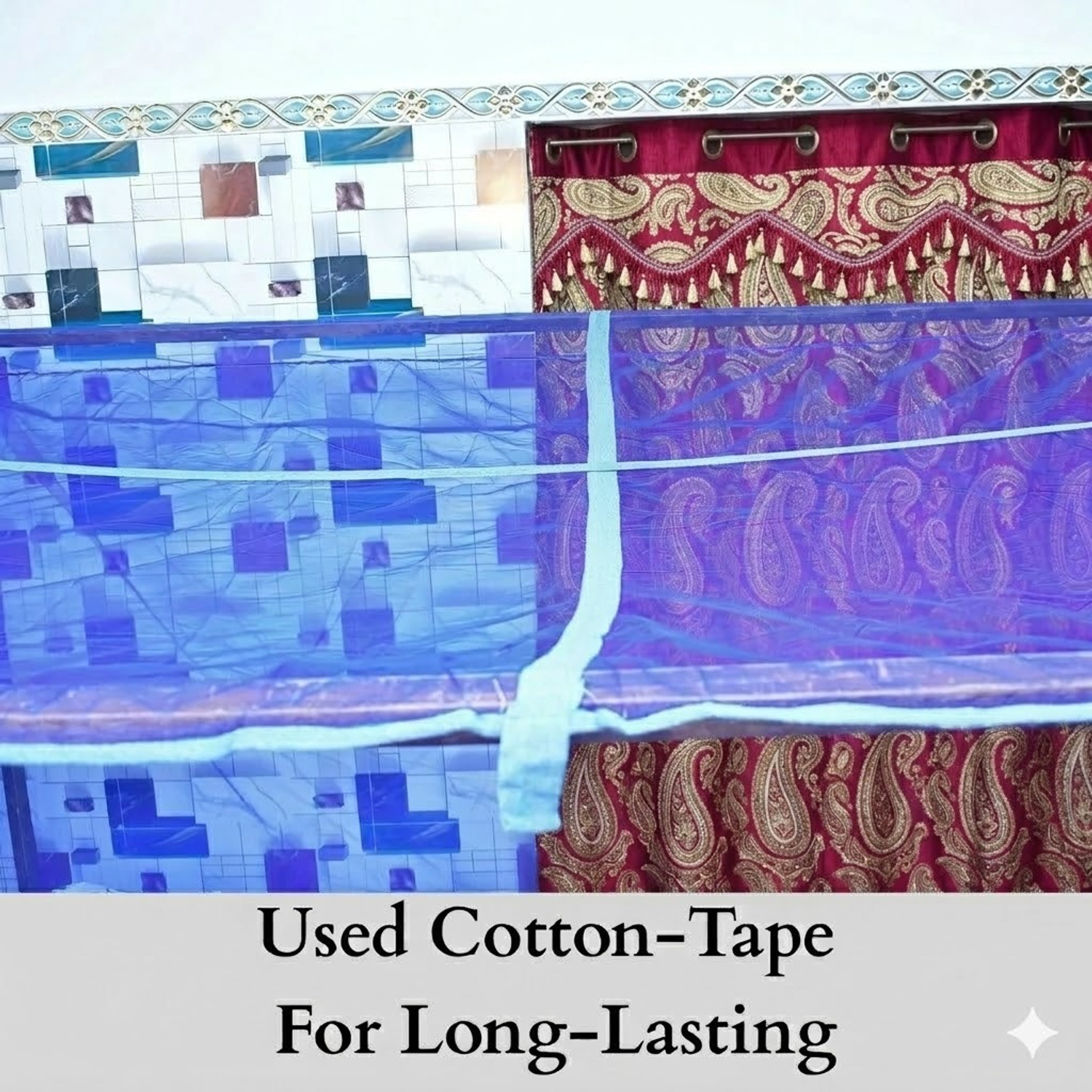 Image of shakshi 7x4 FEET SINGLE BED Polyester Washable Adults Mosquito Net