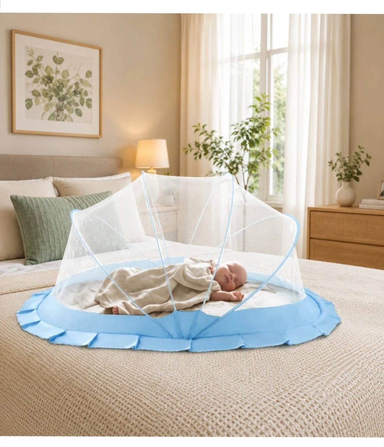 Image of JADU Sky baby crib mosquito Polyester Washable Adults Mosquito Net