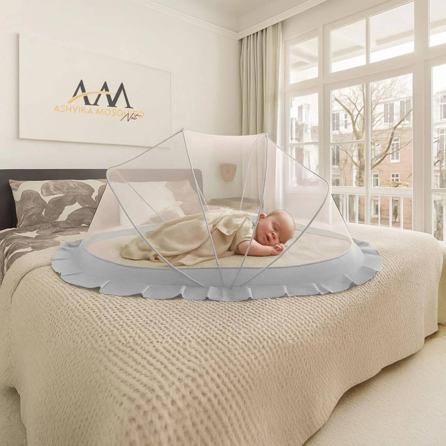 Ashvika mosquitoNet Baby Folding Crib Nylon Infants Mosquito Net